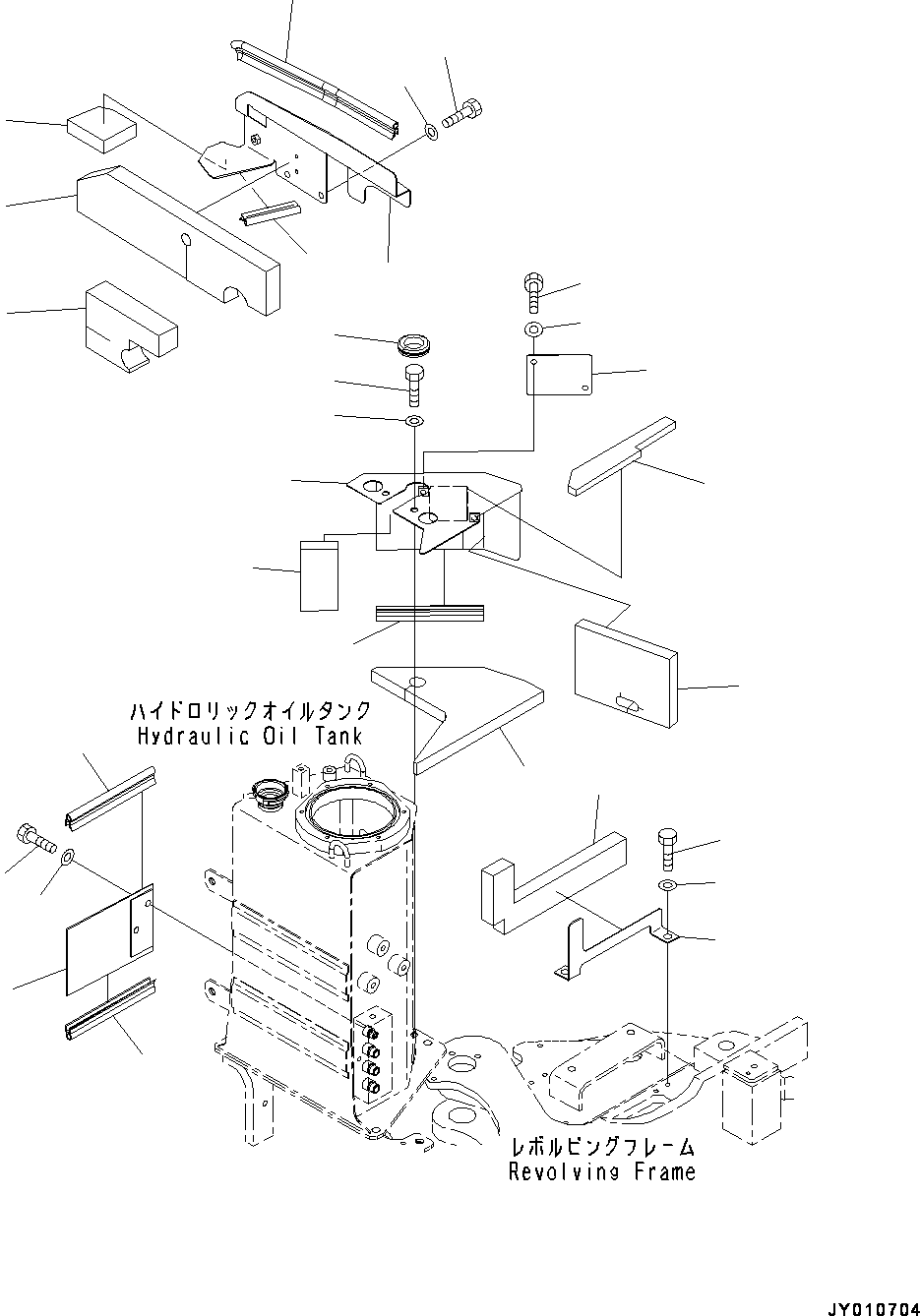 Komatsu parts book diagram for PC55MR-3 S/N 15001-UP: ё ?ШЭёЮ‘•’U,  ?КЮ ?(#15001-16000)