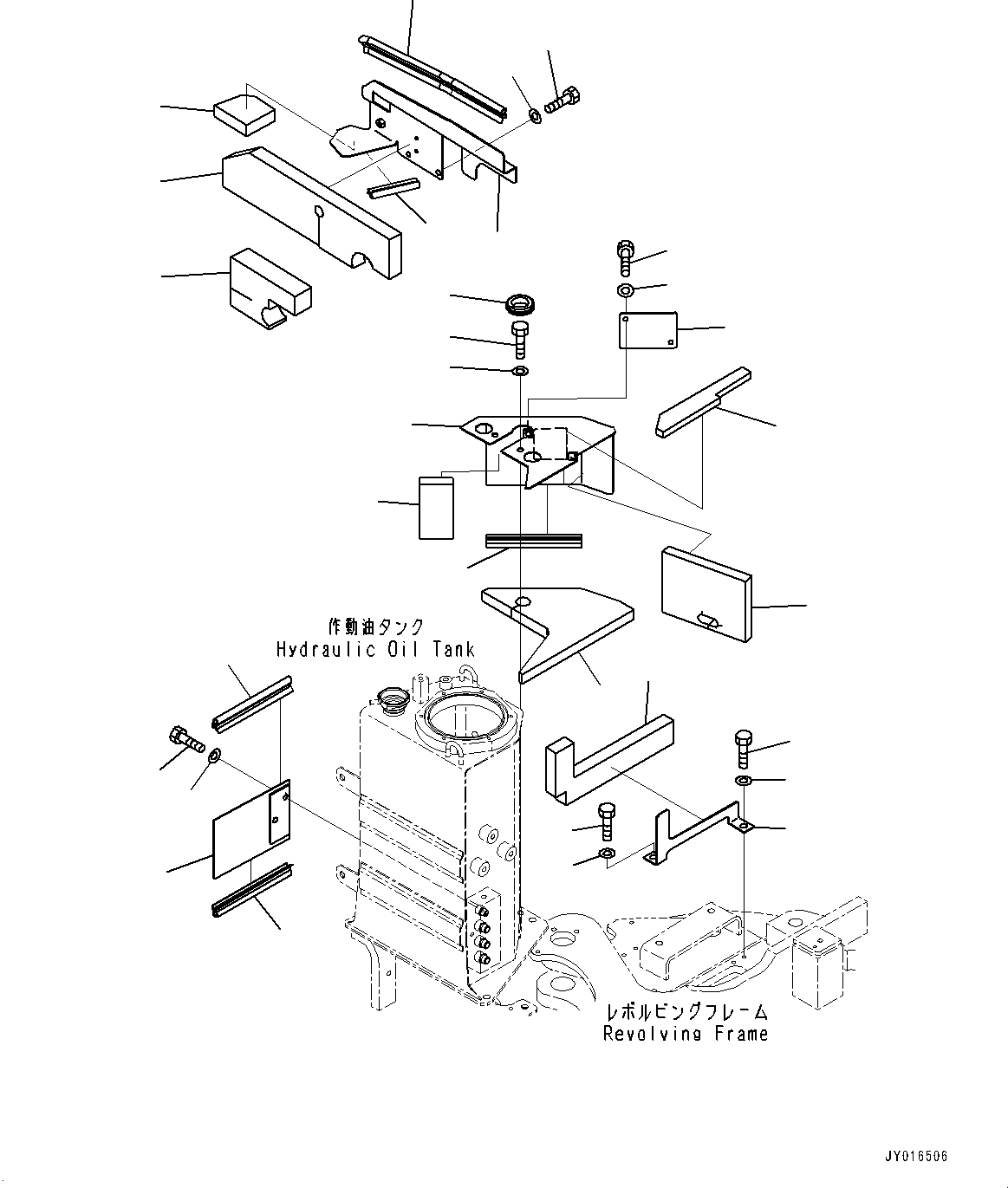 Komatsu parts book diagram for PC55MR-3 S/N 15001-UP: ё ?ШЭёЮ‘•’U,  ?КЮ ?(#16501-19780)