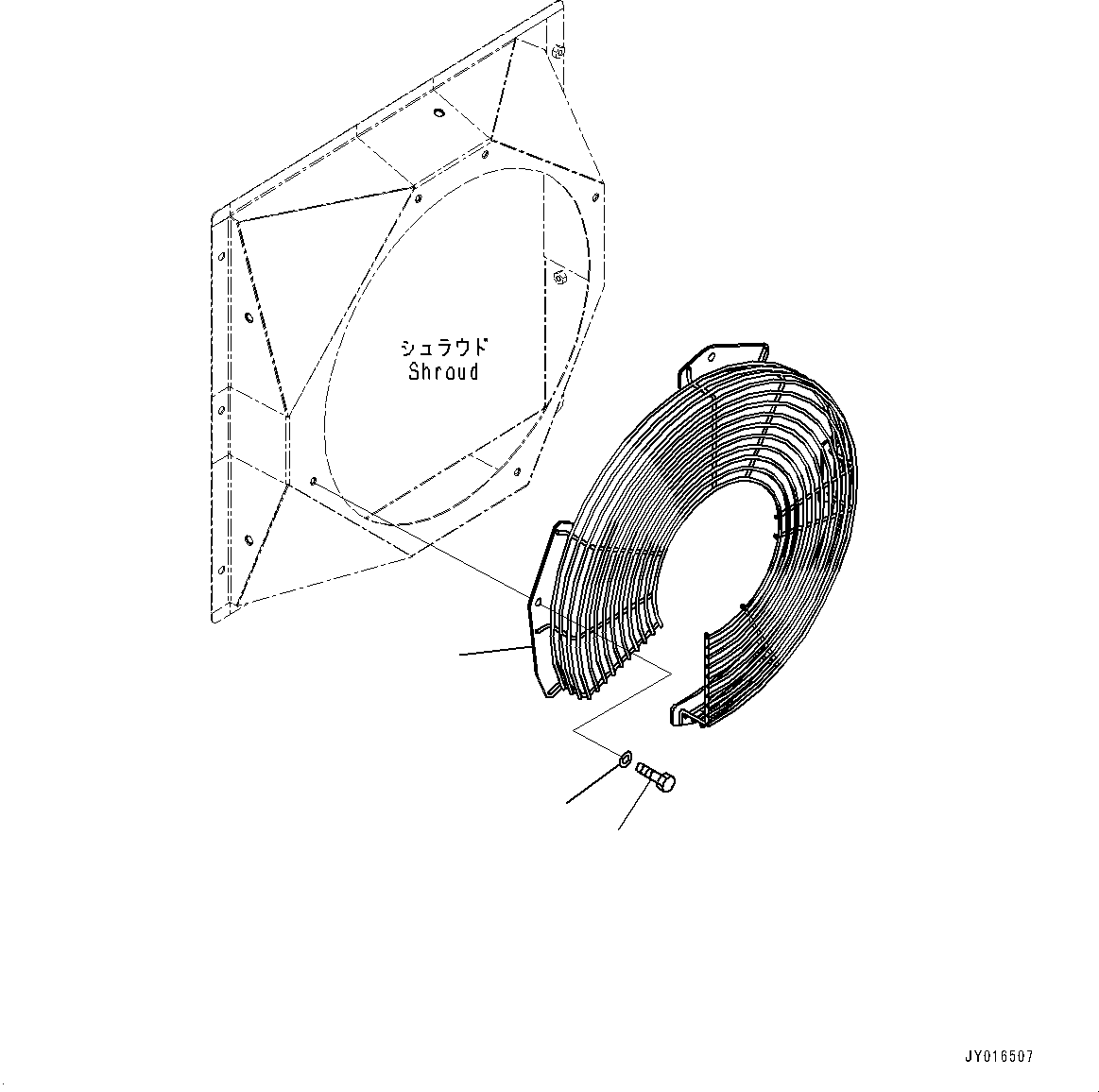 Komatsu parts book diagram for PC55MR-3 S/N 15001-UP: ё ?ШЭёЮ‘•’U, М ?Э ИЇД(#16501-)