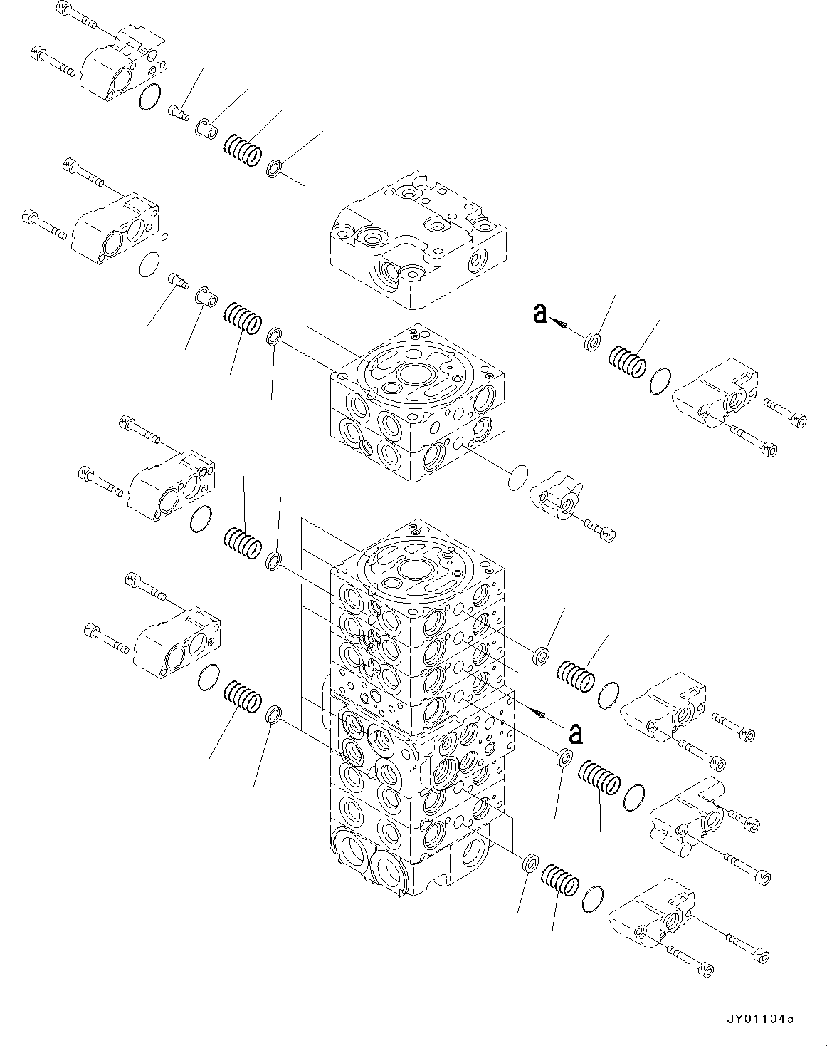 Komatsu parts book diagram for PC55MR-3 S/N 15001-UP: єЭДЫ ?Щ КЮЩМЮ, 8 КЮЩМЮ (4/21)(#16501-)