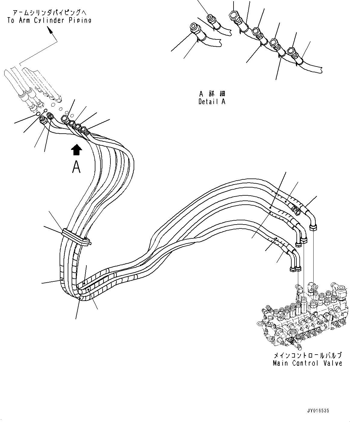 Komatsu parts book diagram for PC55MR-3 S/N 15001-UP: ?ёБ ?ґ ?А ”ZЉЗ, МЮ ?С,  ? ?С, КЮ№ЇД јШЭАЮ (КЯЬ ?  ?ЭёЮЩ КЯЬ ? БЩД МЮЪ ?ДЮ)(#16001-16500)