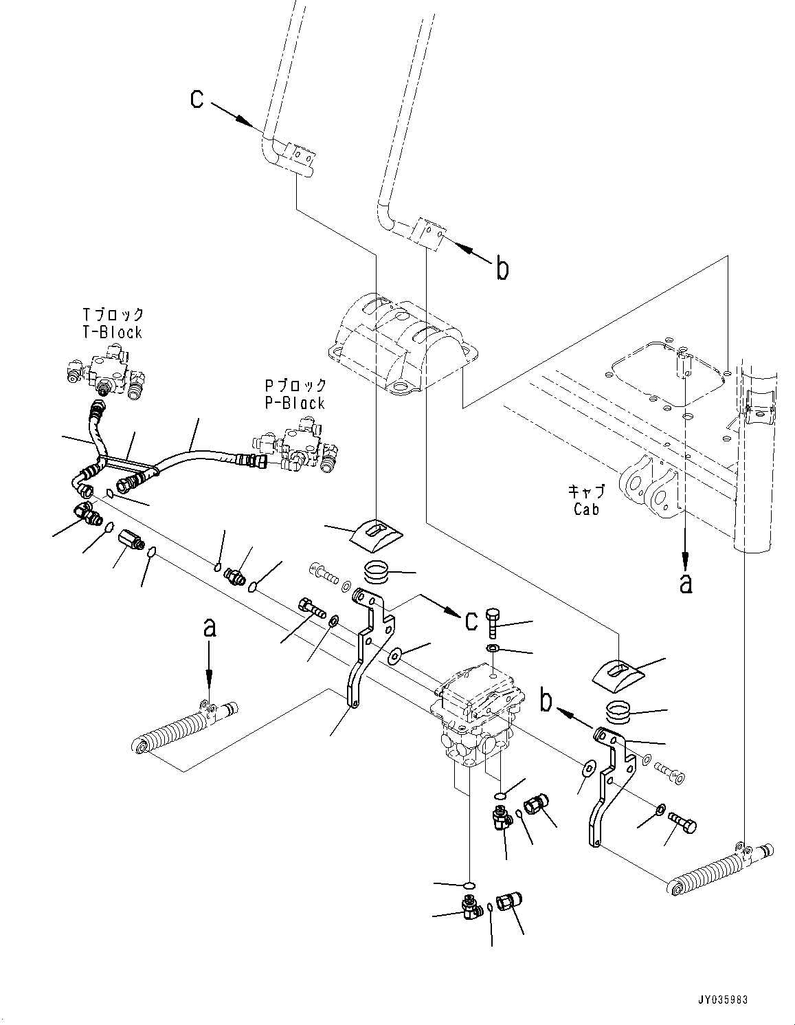 Komatsu parts book diagram for PC55MR-3 S/N 15001-UP: ? ?МЮ, МЫ ?, ‘–ЌSКЮЩМЮ—P PPC ”ZЉЗ(#15001-16000)