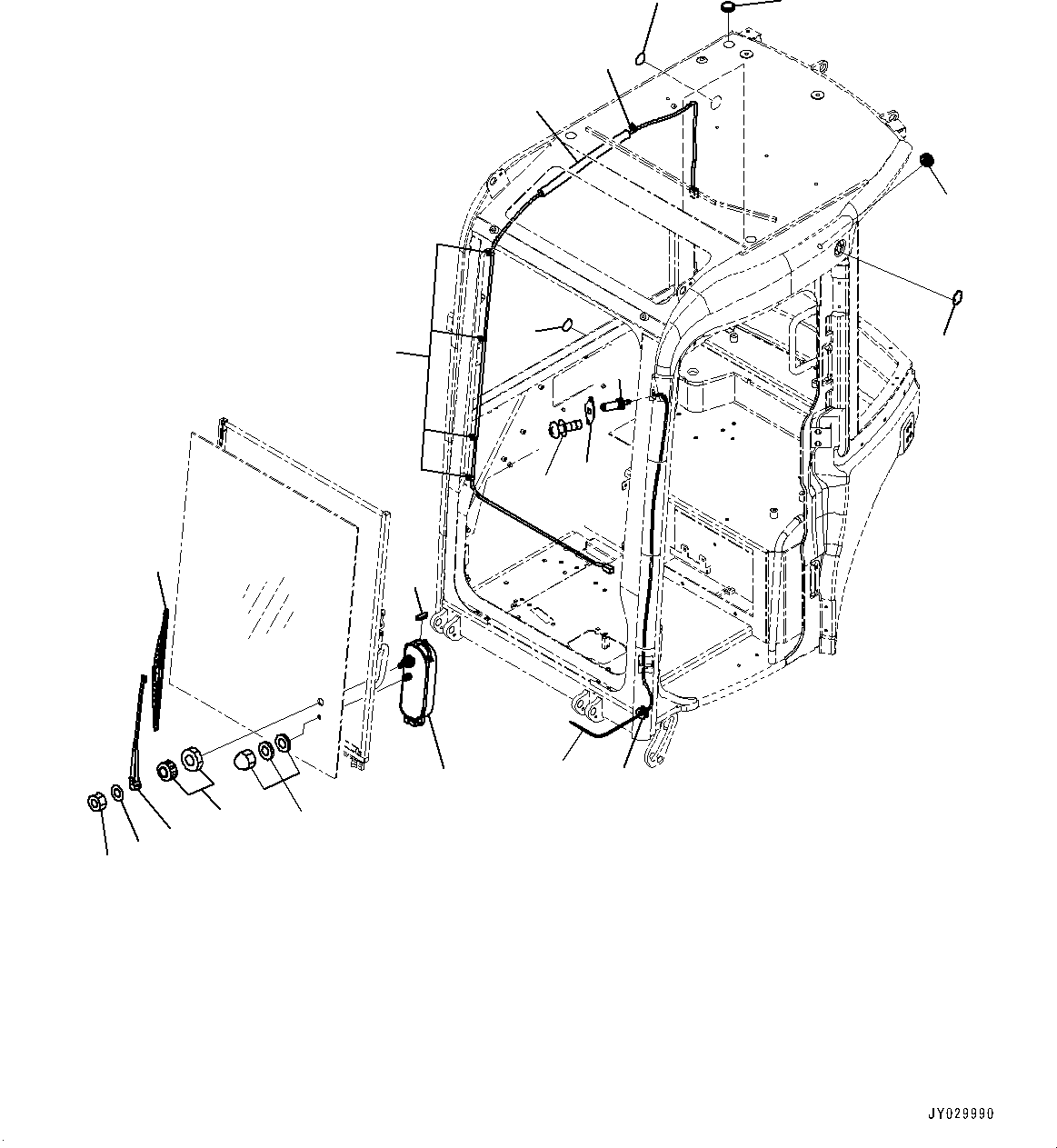 Komatsu parts book diagram for PC55MR-3 S/N 15001-UP: ? ?МЮ, ЬІКЯ(#16001-16500)