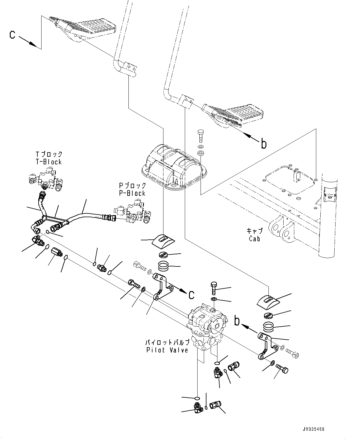 Komatsu parts book diagram for PC55MR-3 S/N 15001-UP: ? ?МЮ, МЫ ?, ‘–ЌSКЮЩМЮ—P PPC ”ZЉЗ(#16501-)