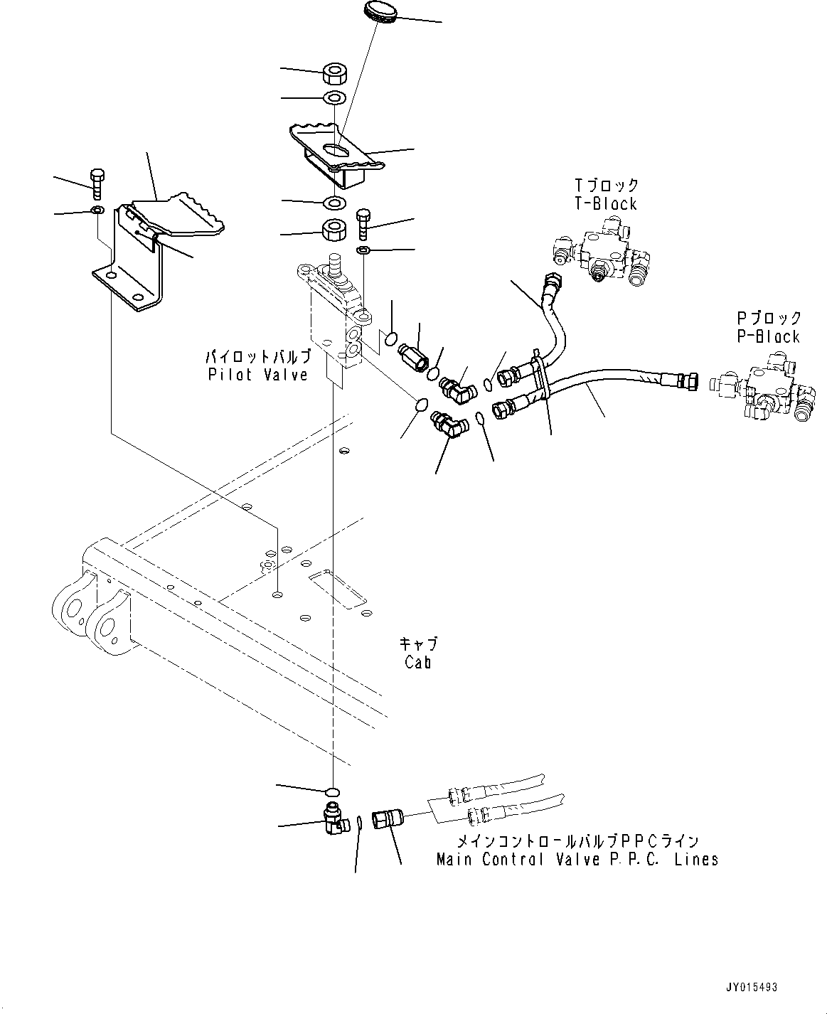 Komatsu parts book diagram for PC55MR-3 S/N 15001-UP: ? ?МЮ, МЮ ?С ЅІЭёЮ єЭДЫ ?Щ(#16001-16500)