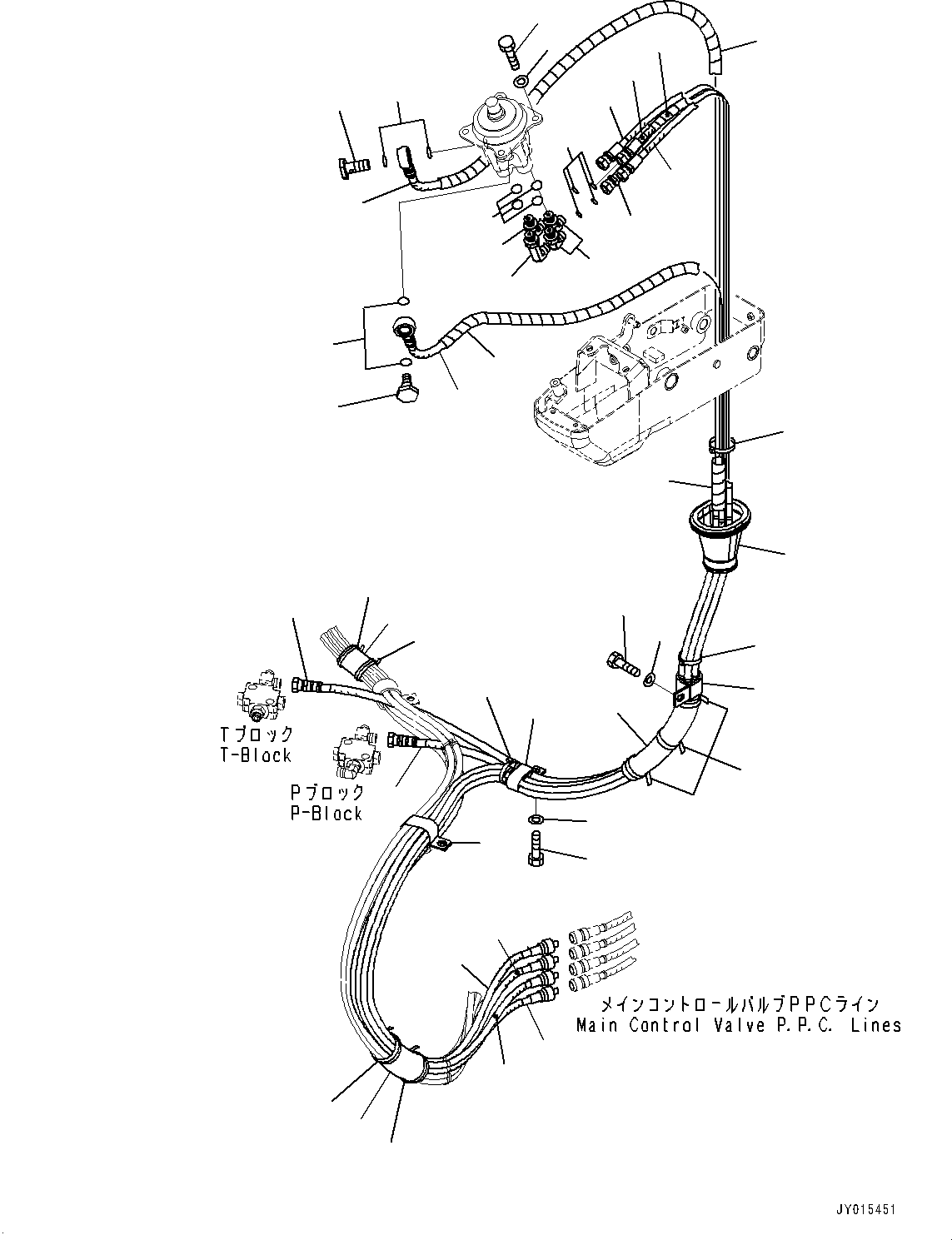 Komatsu parts book diagram for PC55MR-3 S/N 15001-UP: ? ?МЮ, PPC ”ZЉЗ, Ќ ?(#16001-16028)