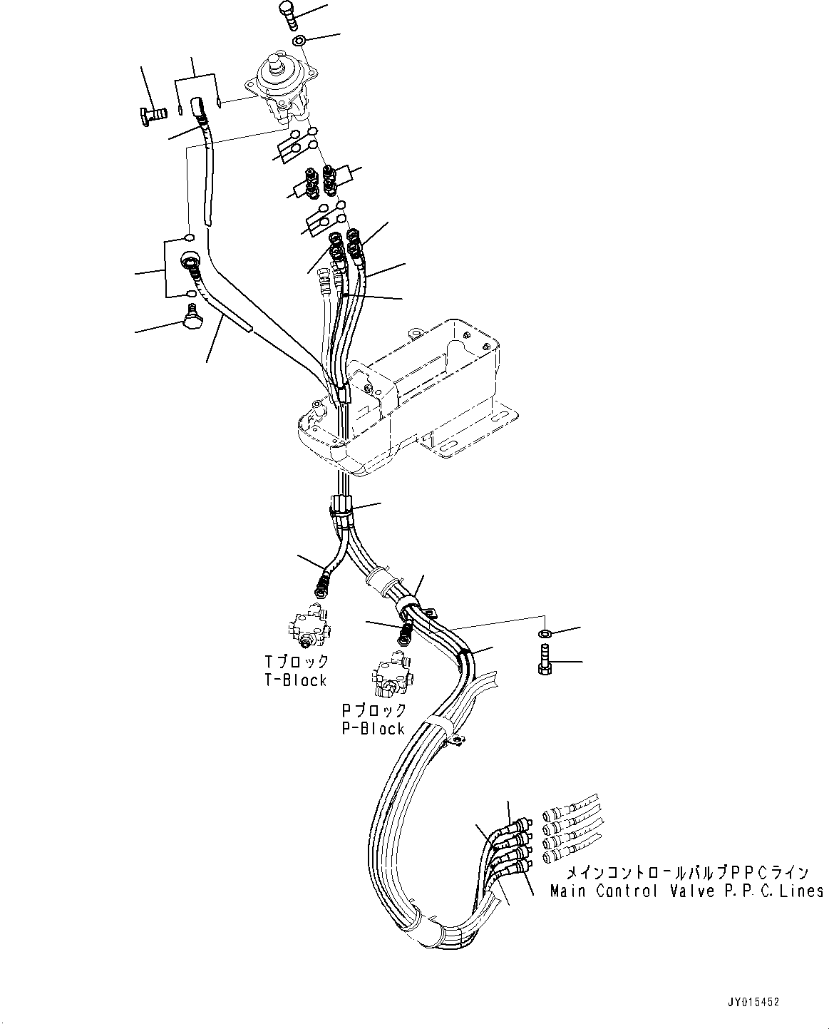 Komatsu parts book diagram for PC55MR-3 S/N 15001-UP: ? ?МЮ, PPC ”ZЉЗ, ‰E(#16001-16500)