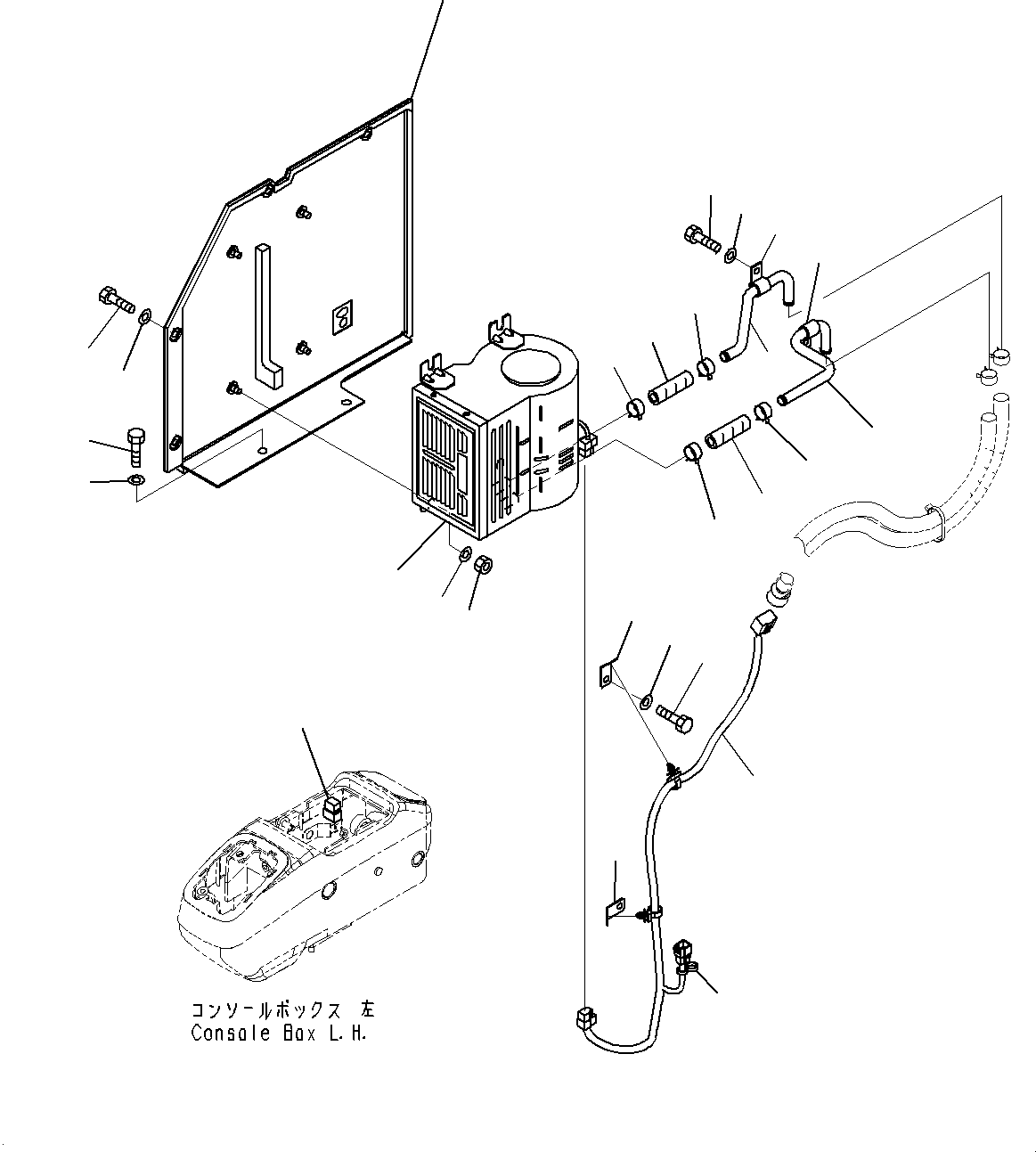 Komatsu parts book diagram for PC55MR-3 S/N 15001-UP: ? ?МЮ, Л ?А ХЖЇД(#16001-16500)