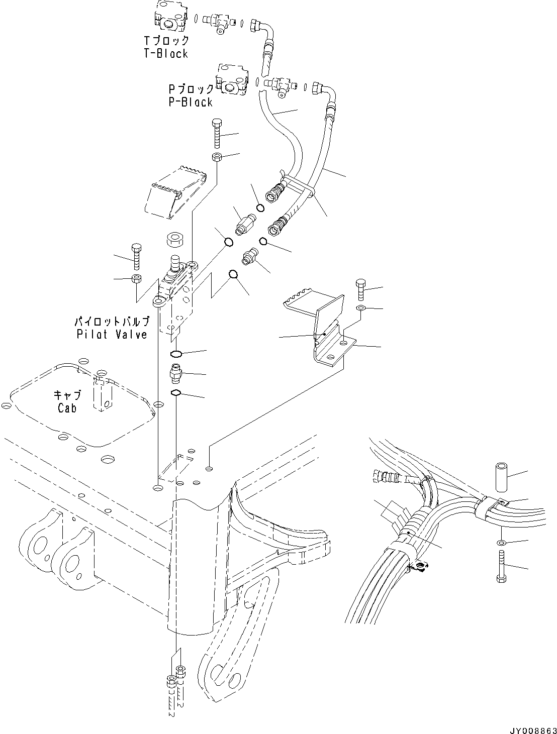 Komatsu parts book diagram for PC55MR-3 S/N 15001-UP: ? ?МЮ,  ?АЇБТЭД ”ZЉЗ(#16501-)