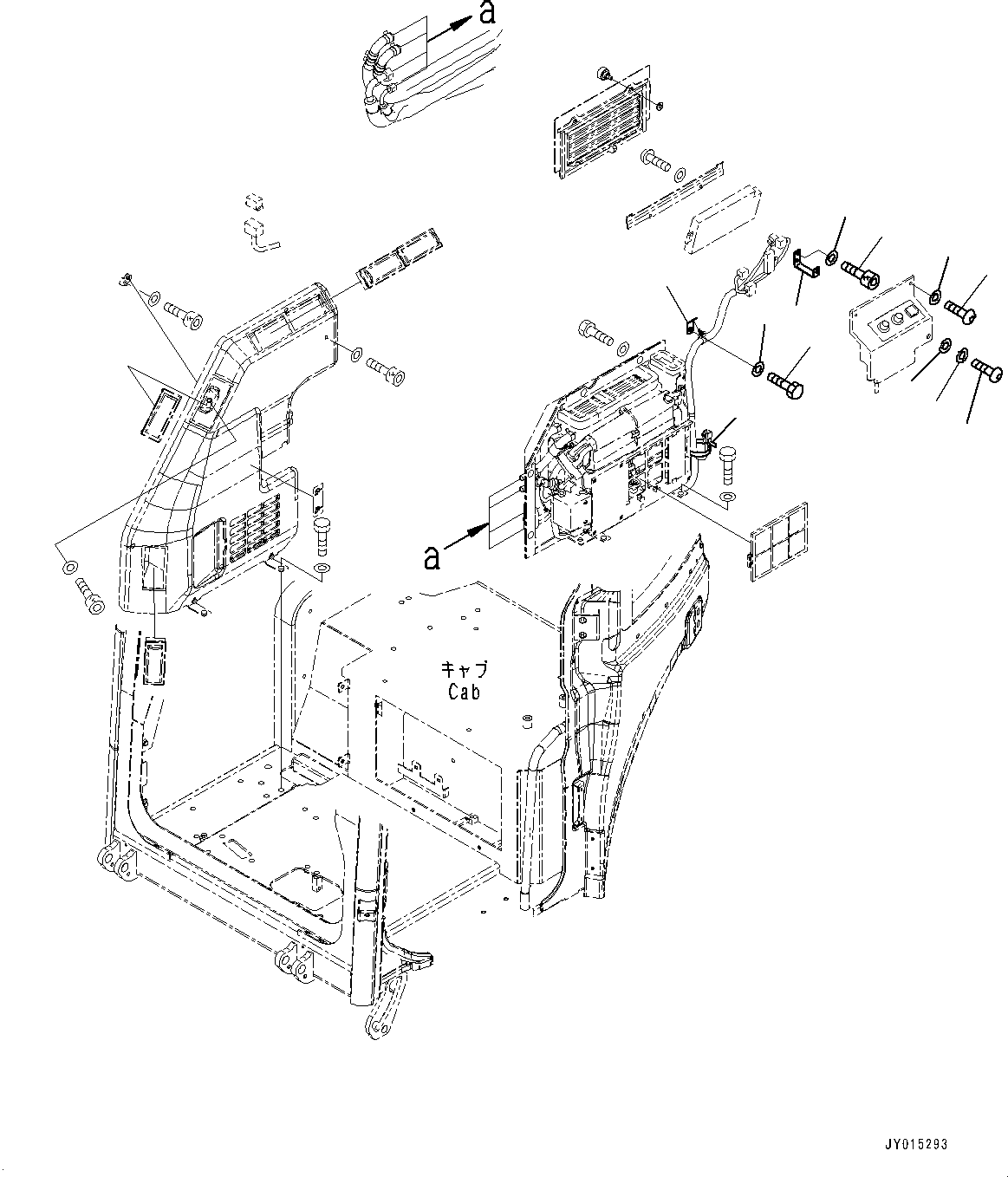 Komatsu parts book diagram for PC55MR-3 S/N 15001-UP: ? ?МЮ, ґ ?єЭ ХЖЇД (1/2)(#16501-)