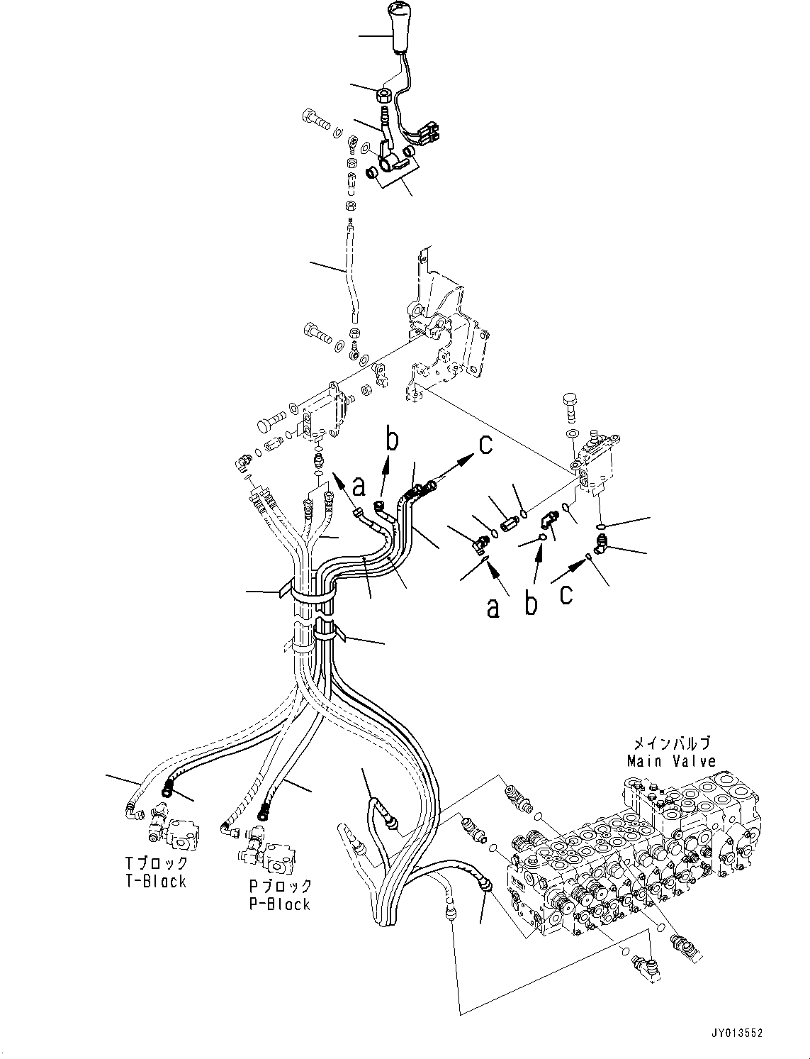 Komatsu parts book diagram for PC55MR-3 S/N 15001-UP: ? ?МЮ,  ?ёБ ?ґ ?А ‘ЂЌм”ZЉЗ (1/2)(#15001-16000)