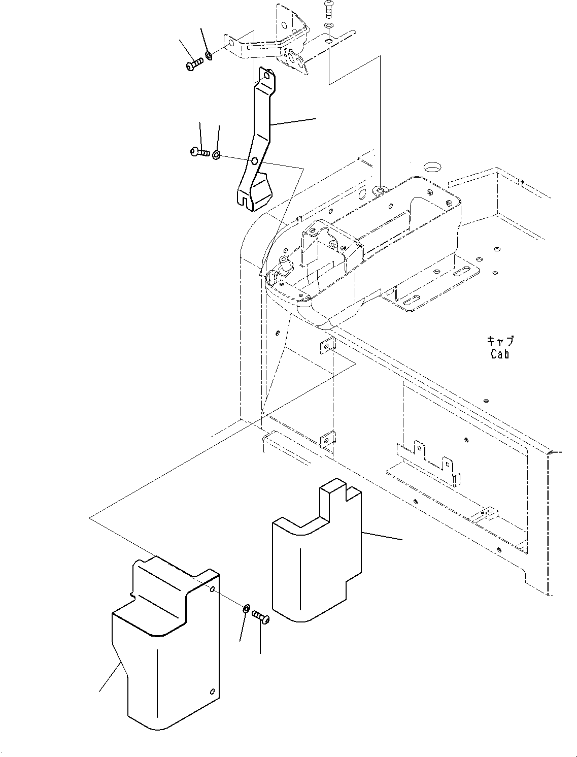 Komatsu parts book diagram for PC55MR-3 S/N 15001-UP: ? ?МЮ,  ? ?МЮ“а•”•I, МЫ ?  ?КЮ ? (КЯЬ ?  ?ЭёЮЩ КЯЬ ? БЩД МЮЪ ?ДЮ •T)(#16029-16500)