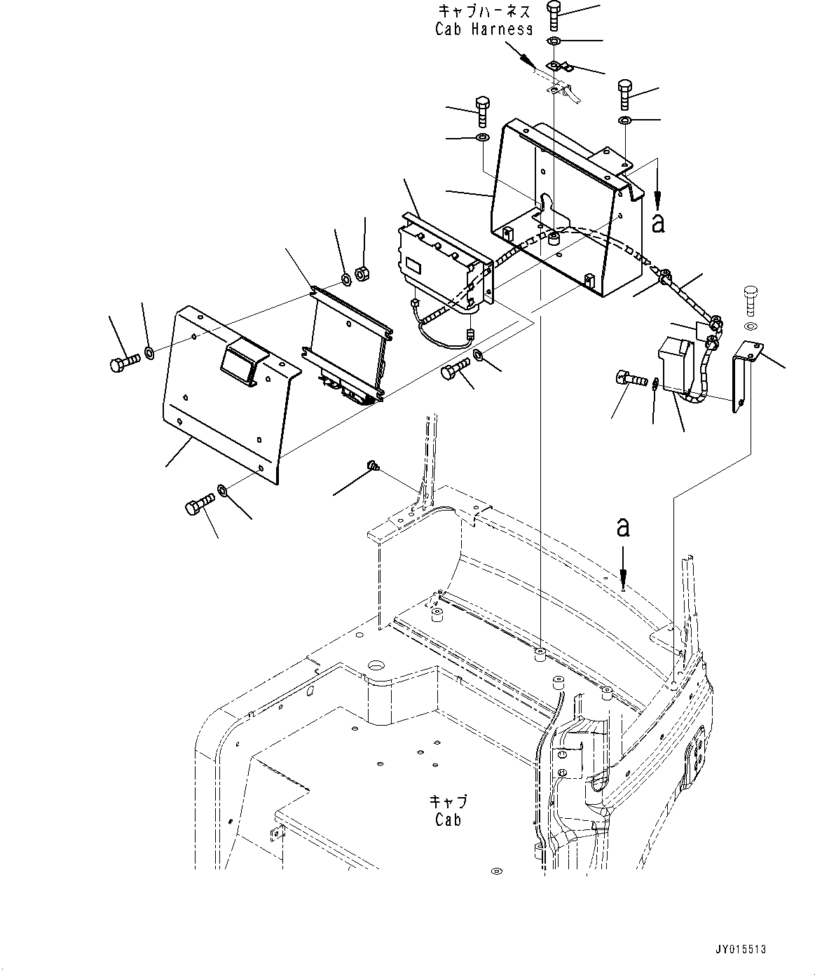 Komatsu parts book diagram for PC55MR-3 S/N 15001-UP: ? ?МЮ, KOMTRAX ’[––Ґ ?ЭГЕ ( ? ?Д ГЮѕЧЪ ?А •T)(#16001-16500)