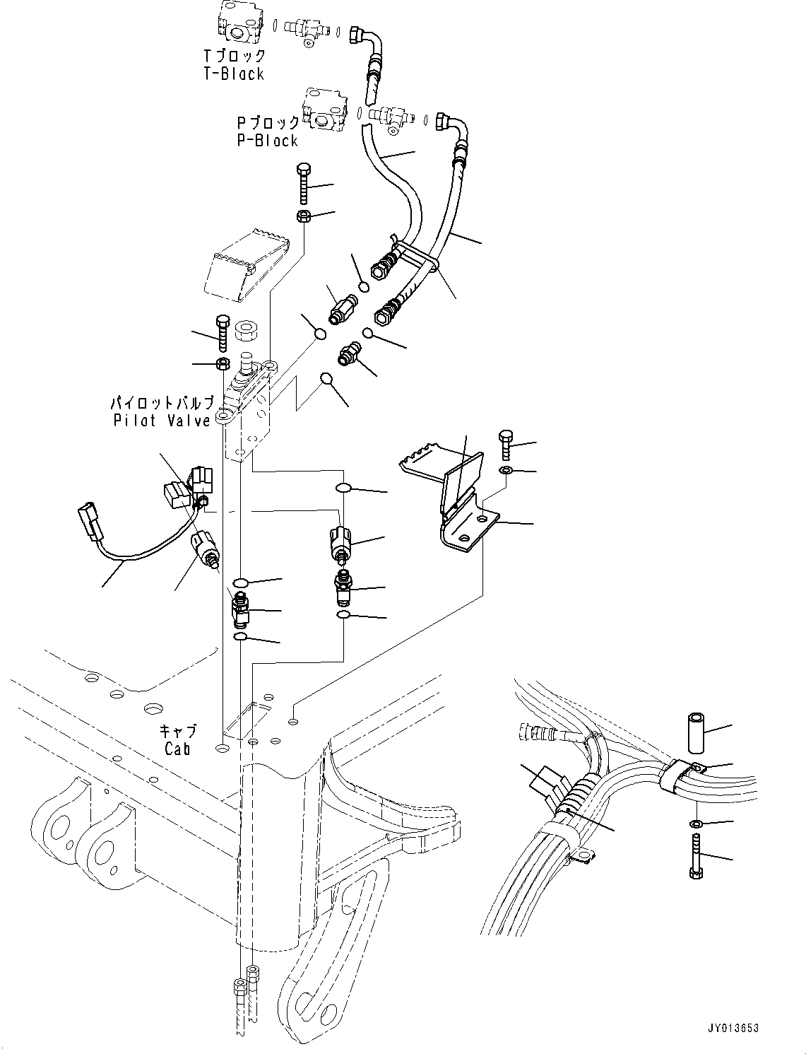 Komatsu parts book diagram for PC55MR-3 S/N 15001-UP: ? ?МЮ,  ?АЇБТЭД ”ZЉЗ ( ? ?Д ГЮѕЧЪ ?А •T)(#16001-16500)