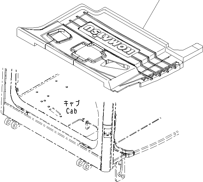 Komatsu parts book diagram for PC55MR-3 S/N 15001-UP: МЫ ? ПЇД, ( ? ?МЮ—P)(#15001-)