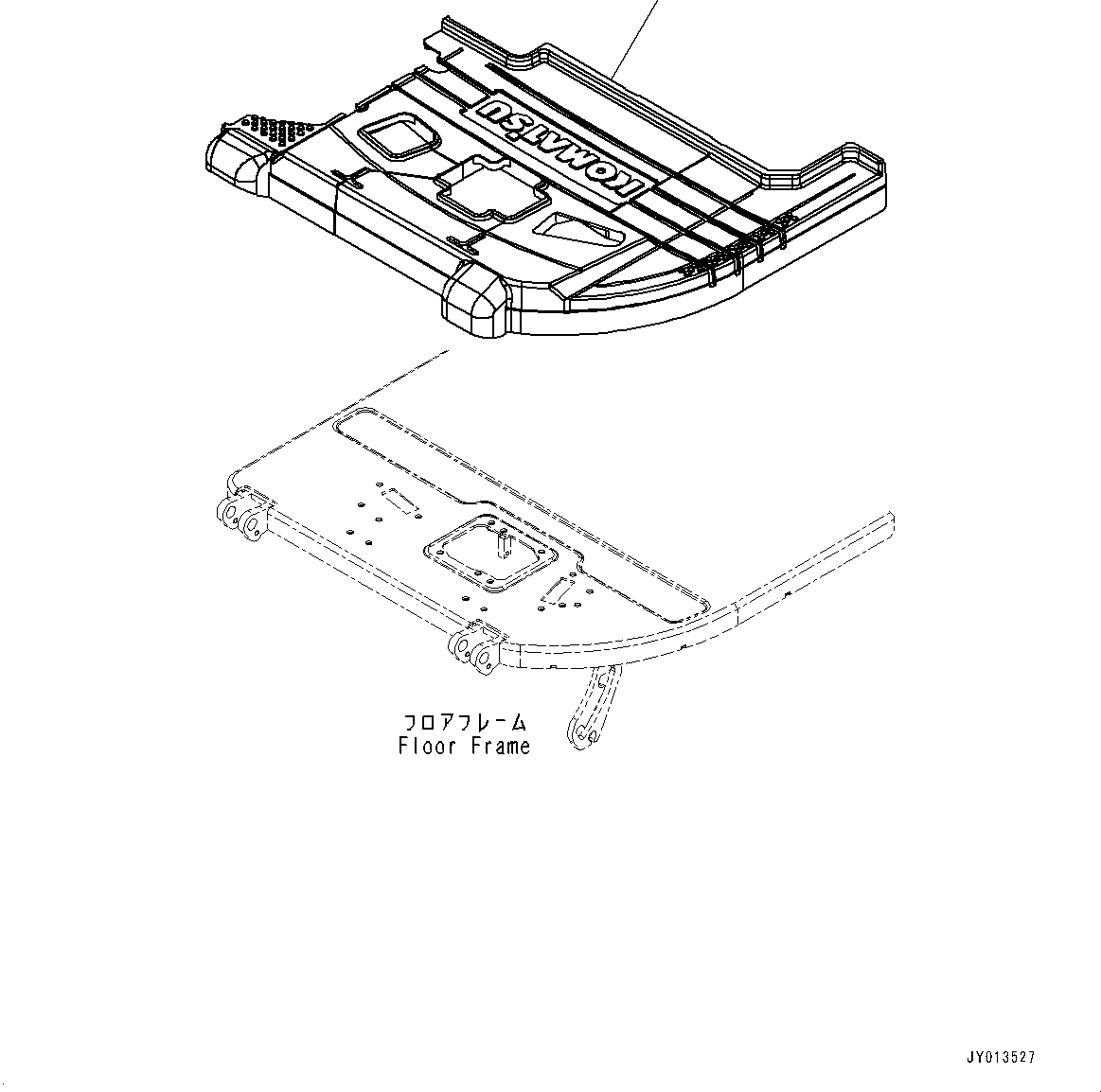 Komatsu parts book diagram for PC55MR-3 S/N 15001-UP: МЫ ? ПЇД, ( ? ?ЙЛЯ Л ?А •T)(#15001-)