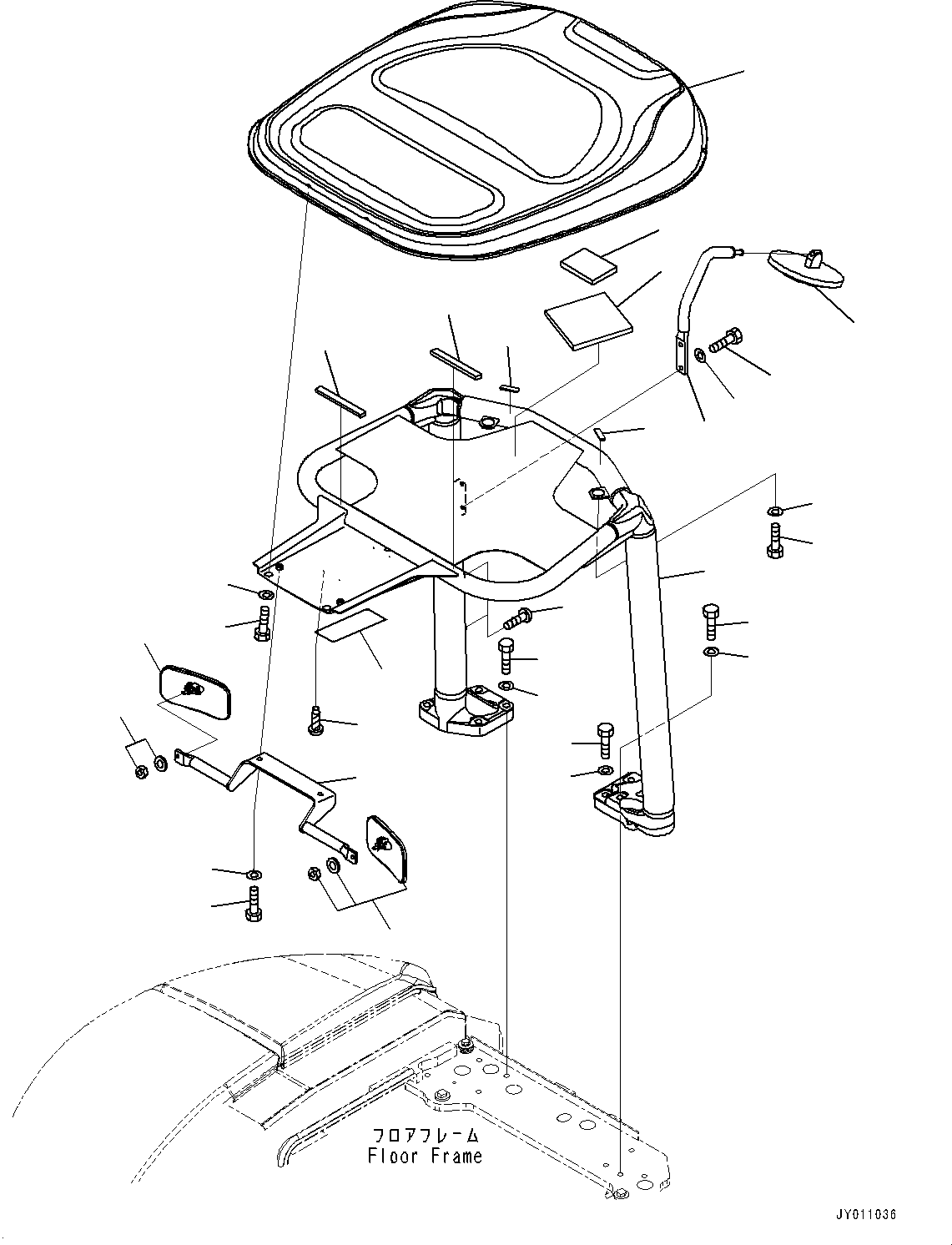 Komatsu parts book diagram for PC55MR-3 S/N 15001-UP: ? ?ЙЛЯ, (ШФ ?ЛЮ ? ? РЧ ?, Ќ ?Ґ‰E •T)(#15001-16608)