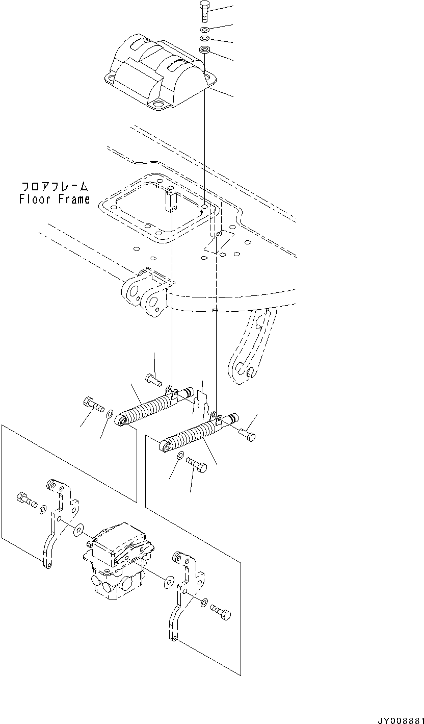 Komatsu parts book diagram for PC55MR-3 S/N 15001-UP: МЫ ? МЪ ?С, МЫ ?, ‘–ЌSєЭДЫ ?Щ(#15001-16000)