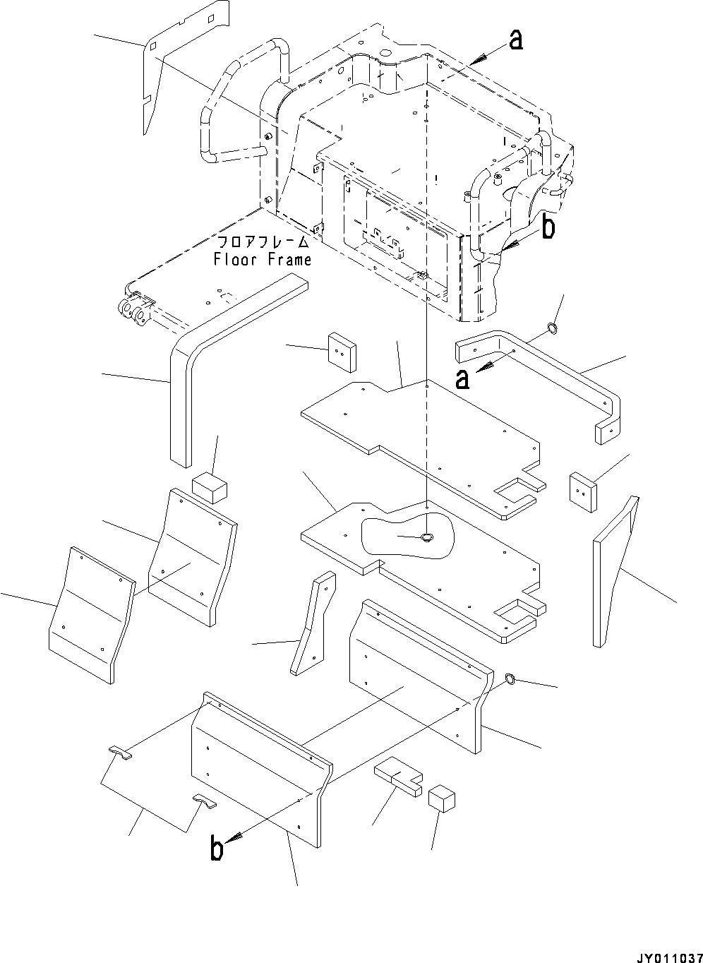 Komatsu parts book diagram for PC55MR-3 S/N 15001-UP: МЫ ? МЪ ?С, МЫ ?, ‰є•” ј ?Д(#15001-16000)
