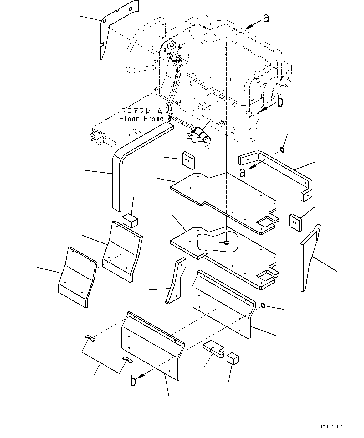 Komatsu parts book diagram for PC55MR-3 S/N 15001-UP: МЫ ? МЪ ?С, МЫ ?, ‰є•” ј ?Д(#16001-16500)