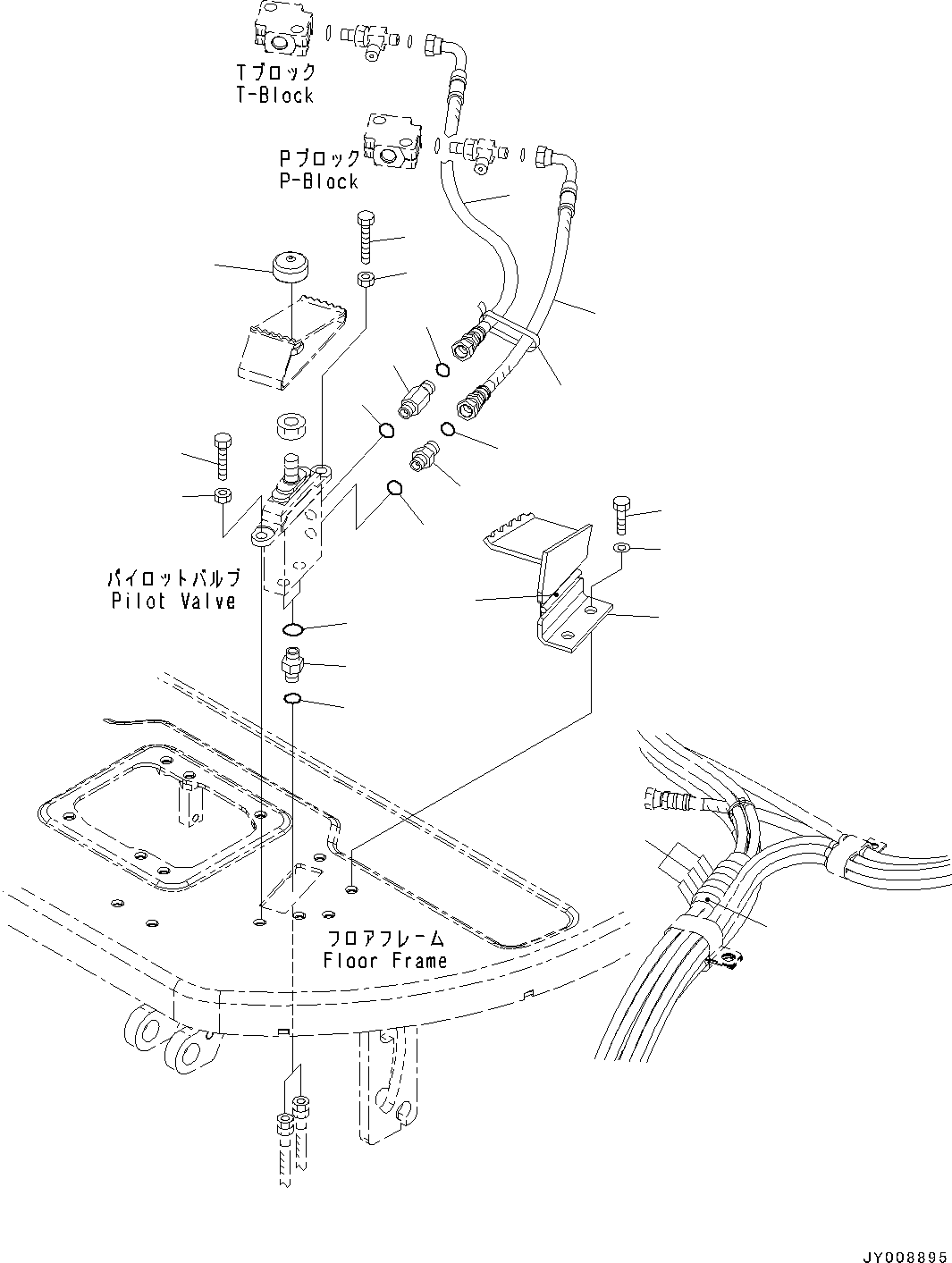 Komatsu parts book diagram for PC55MR-3 S/N 15001-UP: МЫ ? МЪ ?С,  ?АЇБТЭД ”ZЉЗ(#16001-16500)