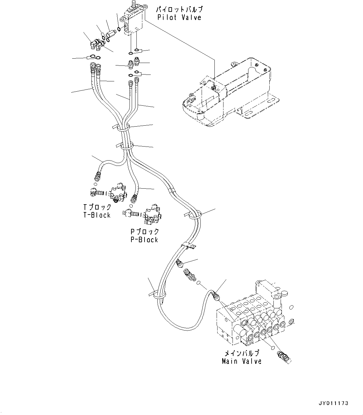 Komatsu parts book diagram for PC55MR-3 S/N 15001-UP: МЫ ? МЪ ?С,  ?ёБ ?ґ ?А ‘ЂЌм”ZЉЗ (1/2)(#16501-)