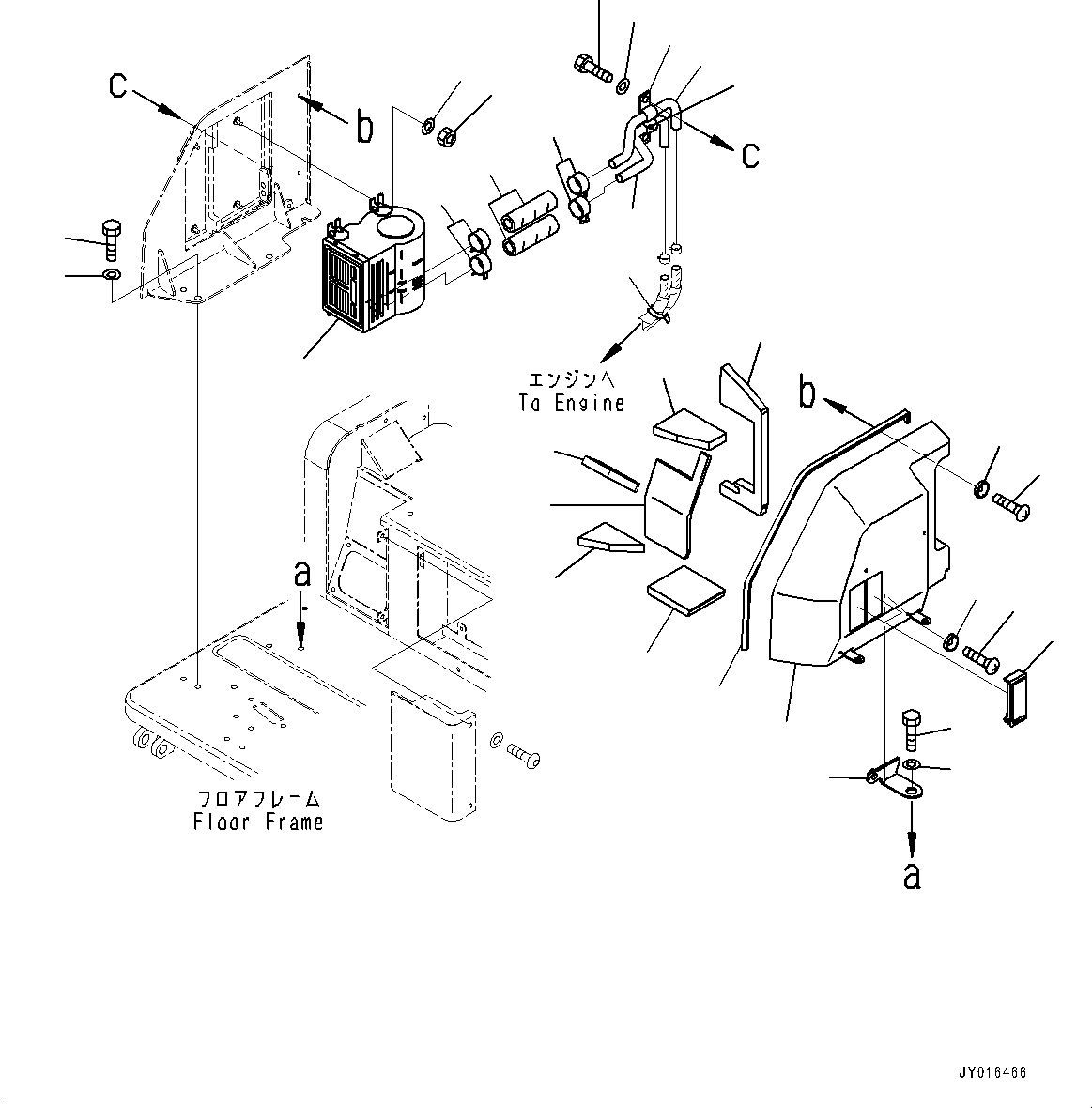 Komatsu parts book diagram for PC55MR-3 S/N 15001-UP: МЫ ? МЪ ?С, Л ?А (1/2)(#16501-)