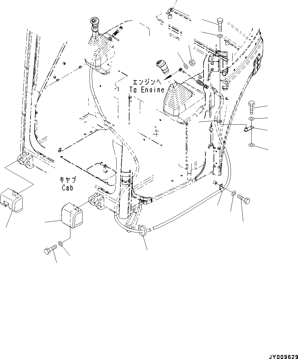 Komatsu parts book diagram for PC55MR-3 S/N 15001-UP: МЫ ? Ћж•T‚Ї, № ?МЮЩ ёЧЭМЯ ( ? ?МЮ—P)(#15001-15426)