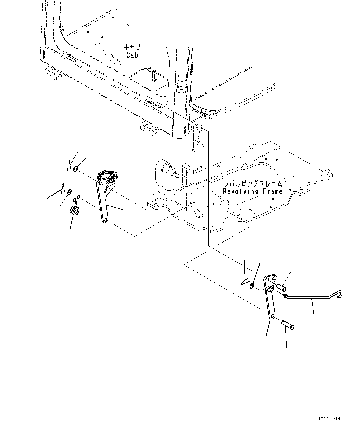 Komatsu parts book diagram for PC55MR-3 S/N 15001-UP: МЫ ? Ћж•T‚Ї, МЮЧ№ЇД ( ? ?МЮ—P)(#19841-)