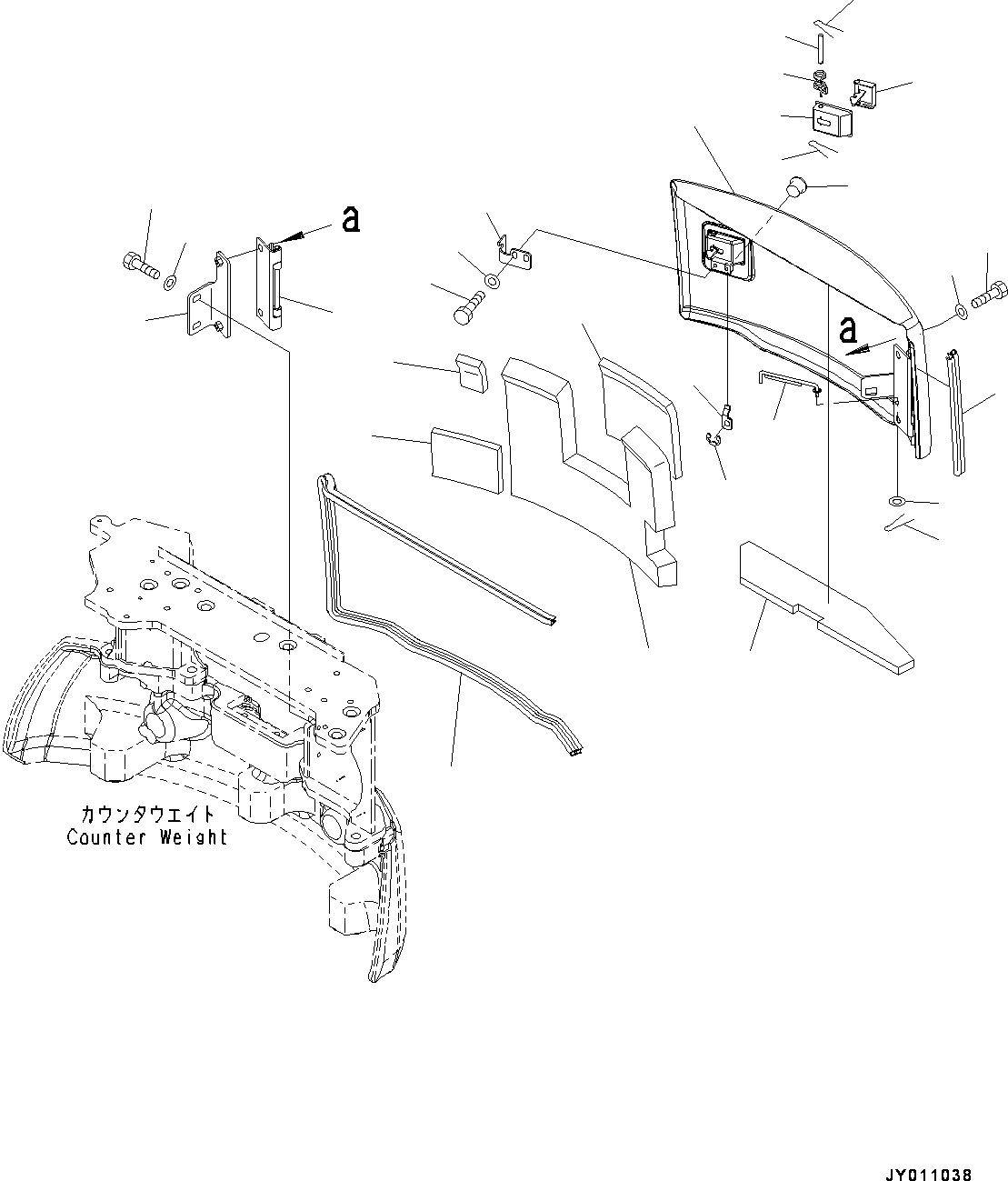 Komatsu parts book diagram for PC55MR-3 S/N 15001-UP: М ?ДЮ, М ?ДЮ, Њг(#15001-15426)
