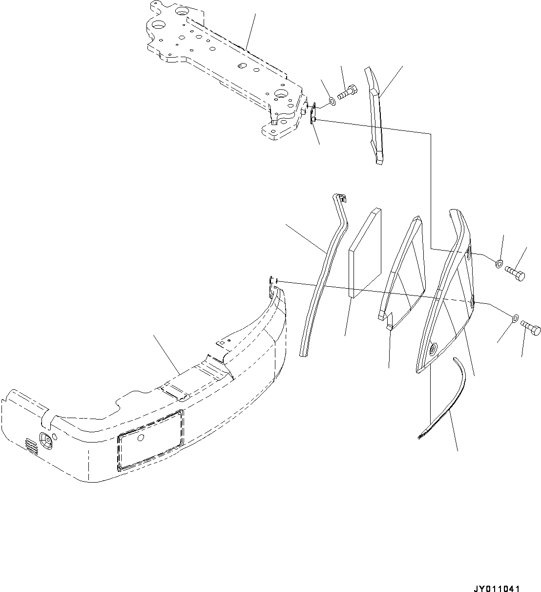 Komatsu parts book diagram for PC55MR-3 S/N 15001-UP: М ?ДЮ,  ?КЮ ?(#15001-15426)