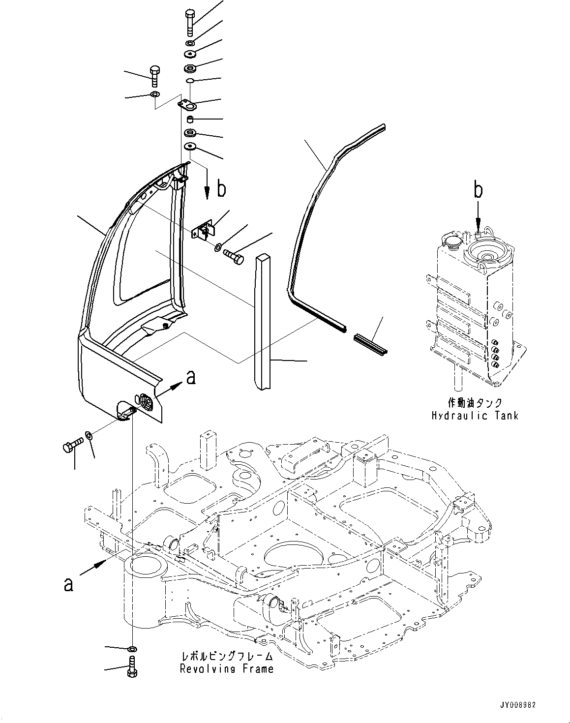 Komatsu parts book diagram for PC55MR-3 S/N 15001-UP: ?ІДЮ  ?КЮ ?, ‘O, ‰E (‰E, “ъ–{—P)(#15001-16000)