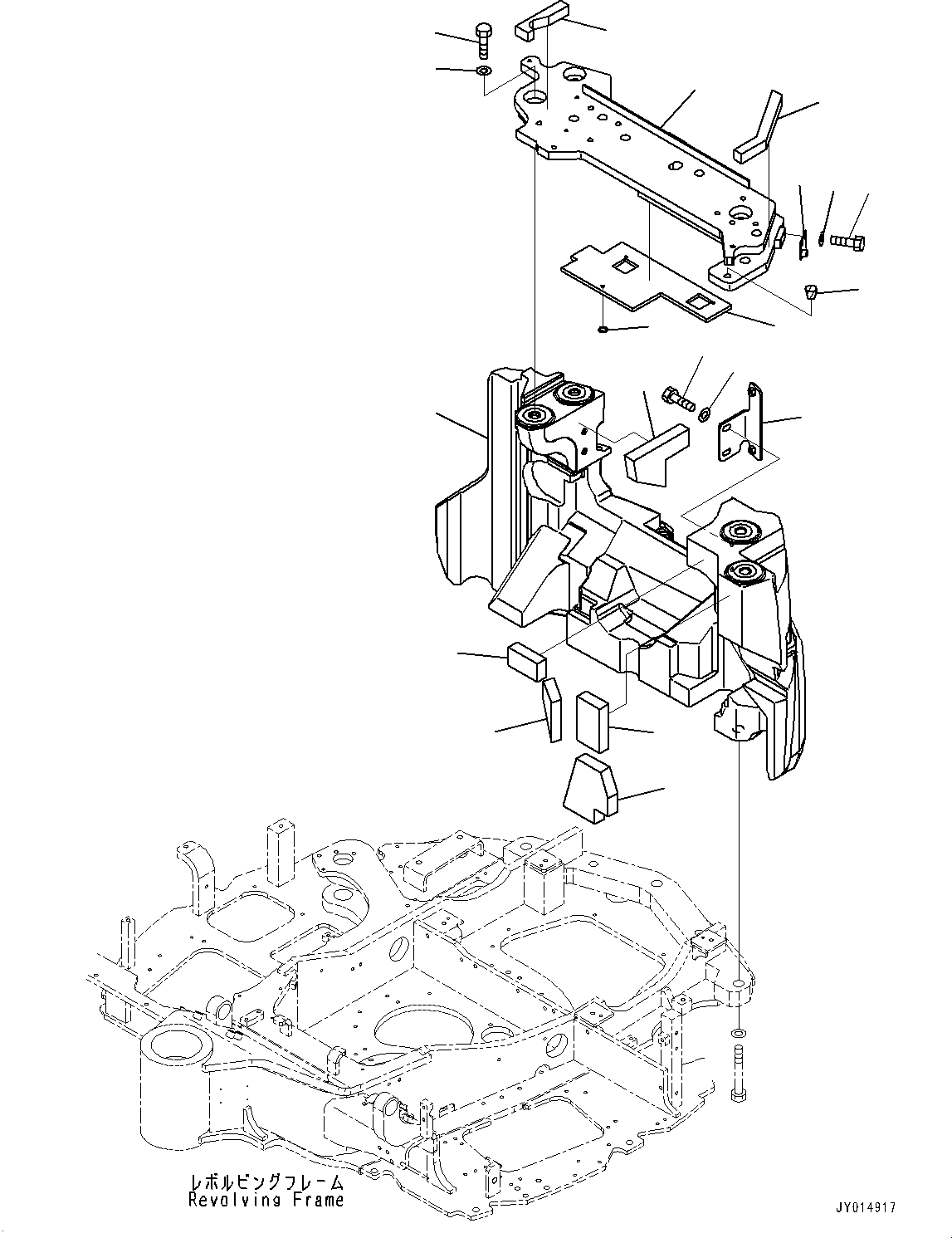 Komatsu parts book diagram for PC55MR-3 S/N 15001-UP: ?іЭАіґІД,  ?іЭАіґІДҐЉЦ?A•”•I (“ъ–{—P)(#16001-16500)