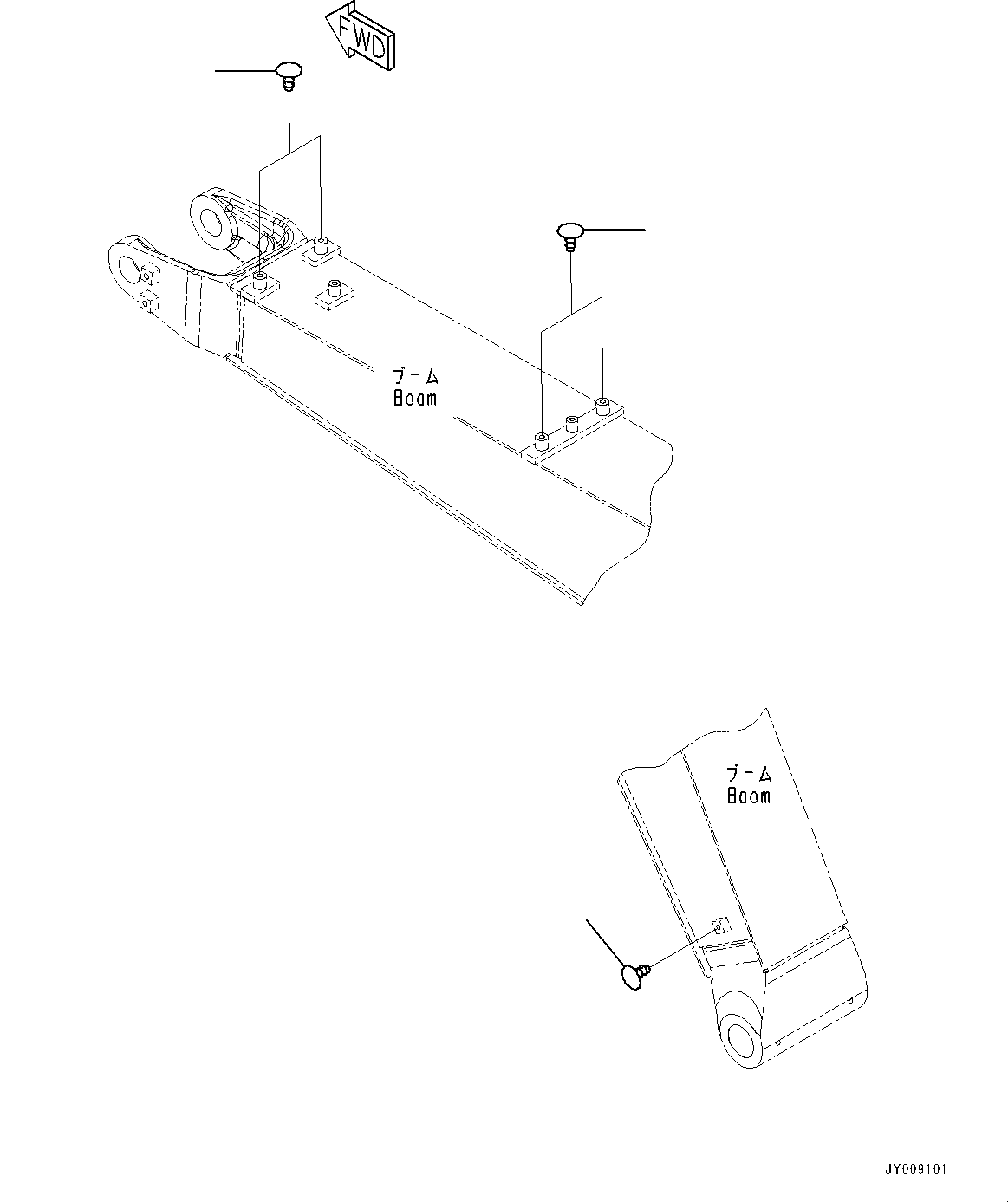 Komatsu parts book diagram for PC55MR-3 S/N 15001-UP: МЮ ?С ХЖЇД,  ?АЇБТЭД МЯЧёЮ(#18757-)