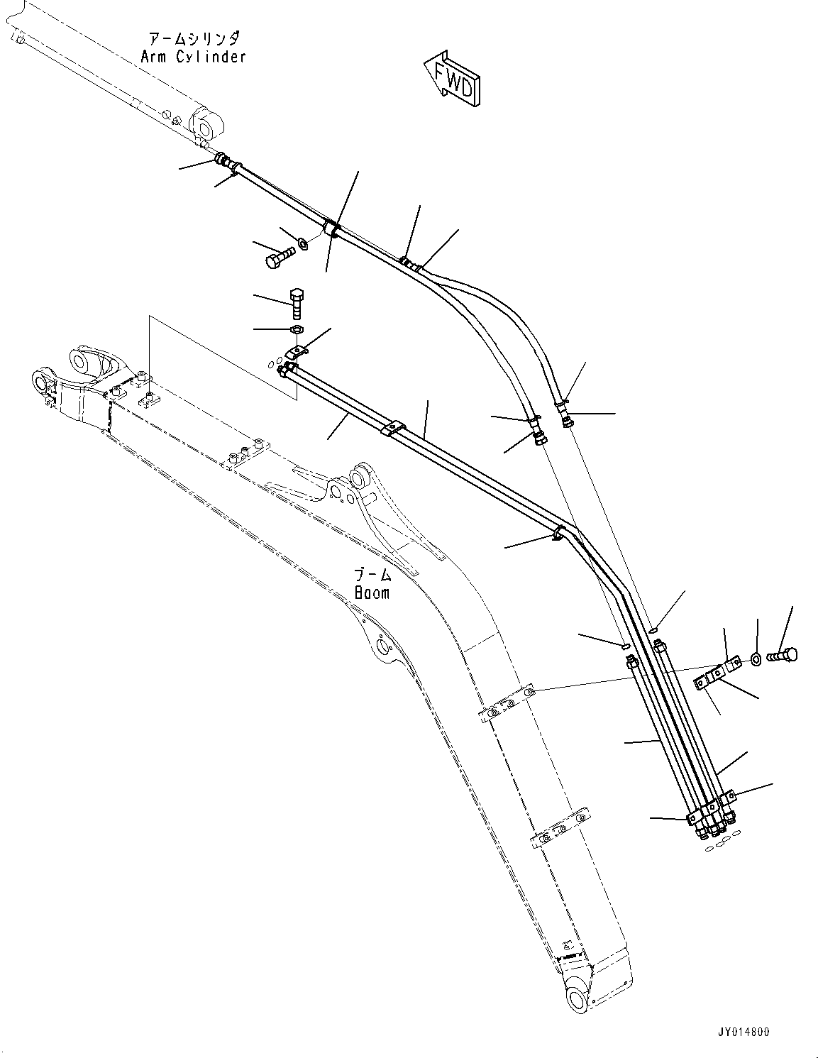 Komatsu parts book diagram for PC55MR-3 S/N 15001-UP: МЮ ?С ХЖЇД,  ? ?СҐКЮ№ЇД јШЭАЮ ”ZЉЗ (2900MM МЮ ?С)(#16001-)
