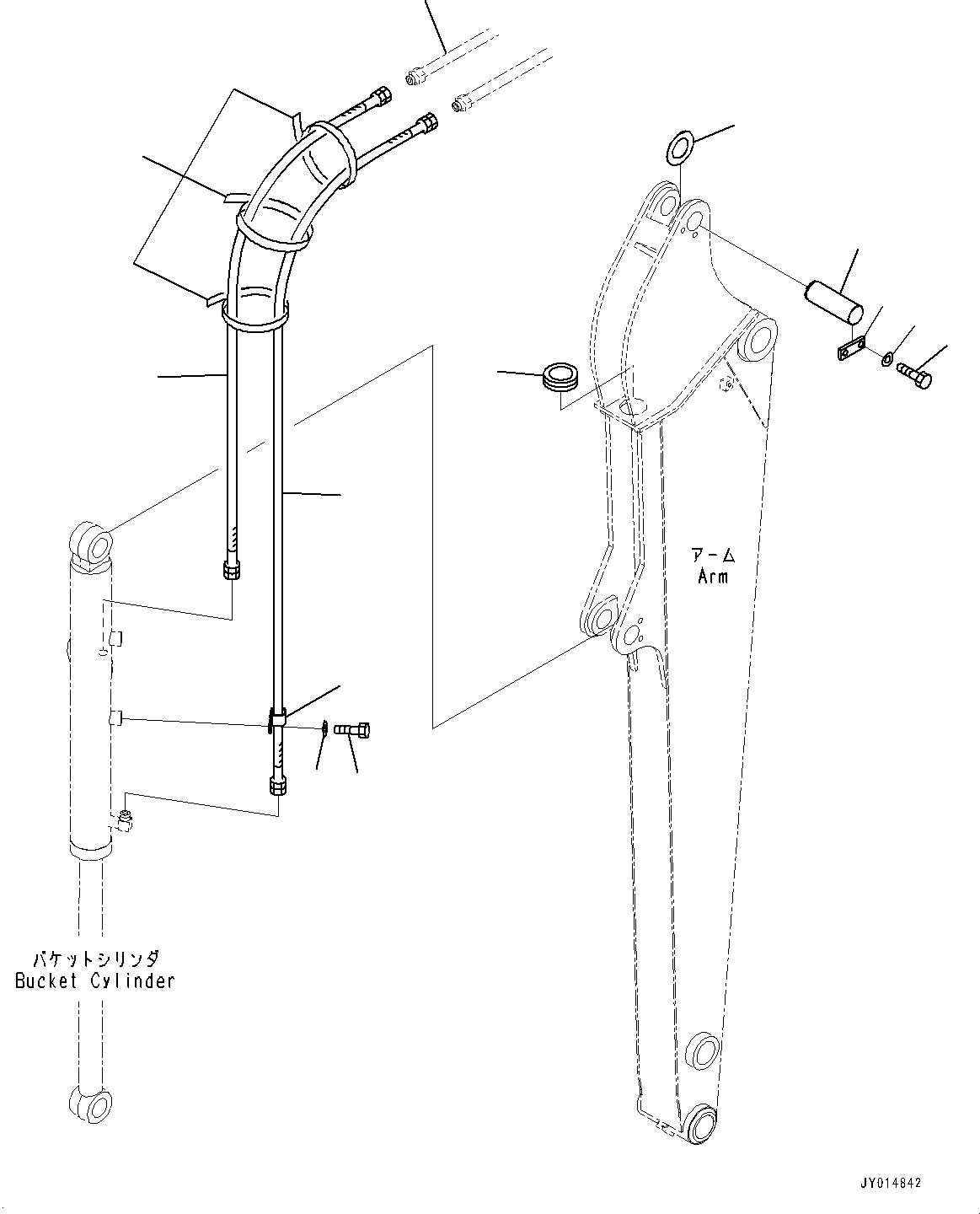 Komatsu parts book diagram for PC55MR-3 S/N 15001-UP: ? ?С ХЖЇД, КЮ№ЇД јШЭАЮ ”ZЉЗ (2000MM  ? ?С, 1  ?АЇБТЭД)(#16001-)