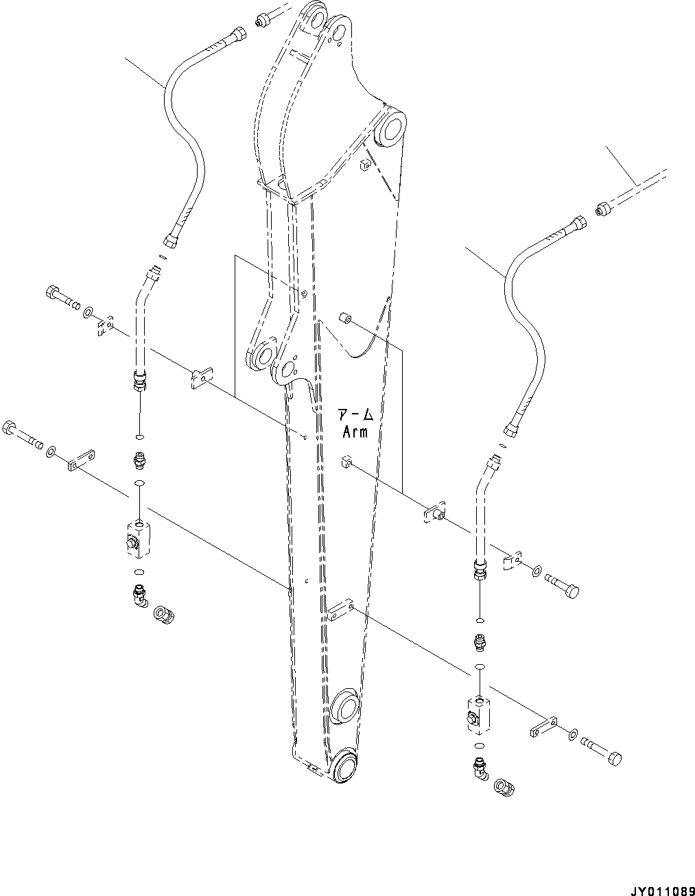 Komatsu parts book diagram for PC55MR-3 S/N 15001-UP: ? ?С ХЖЇД,  ?АЇБТЭД ”ZЉЗ (2/2) (2000MM  ? ?С, 1  ?АЇБТЭД)(#15001-16000)