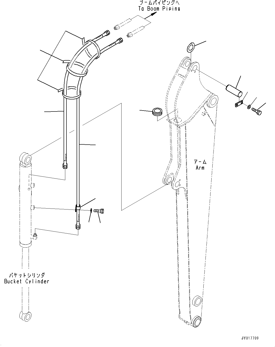 Komatsu parts book diagram for PC55MR-3 S/N 15001-UP: ? ?С ХЖЇД, КЮ№ЇД јШЭАЮ ”ZЉЗ (2000MM  ? ?С)(#16510-)