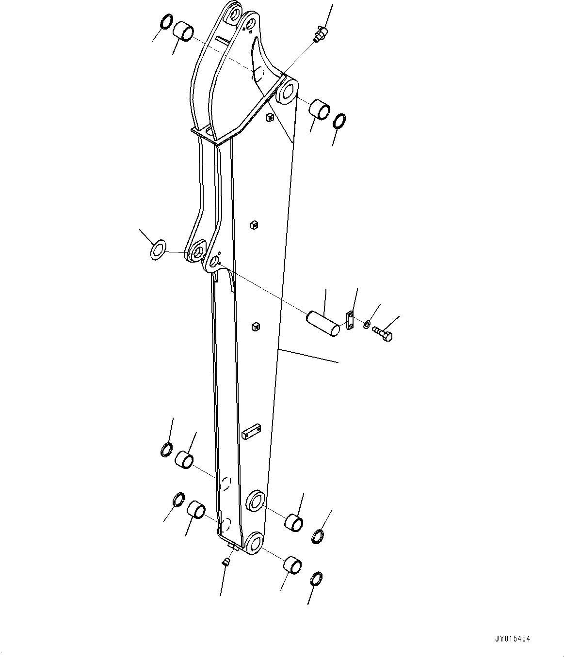 Komatsu parts book diagram for PC55MR-3 S/N 15001-UP: ? ?С ХЖЇД,  ? ?СҐЛЯЭ (2000MM ‹ ?‰ ?  ? ?С, 1  ?АЇБТЭД)(#15001-16804)