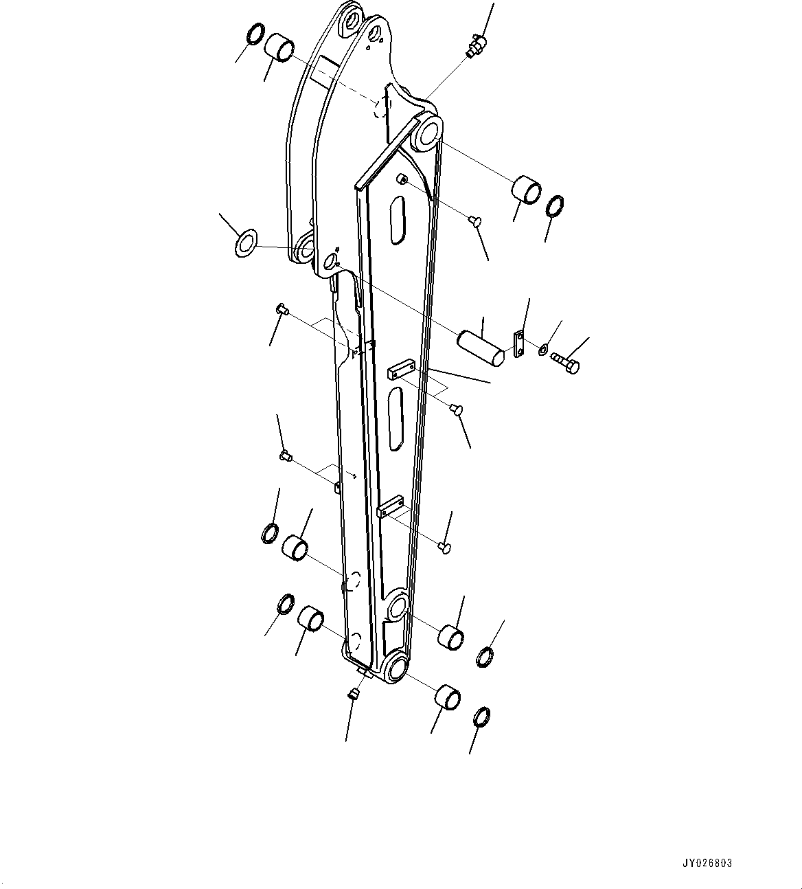 Komatsu parts book diagram for PC55MR-3 S/N 15001-UP: ? ?С ХЖЇД,  ? ?СҐЛЯЭ (1640MM ‹ ?‰ ?  ? ?С)(#18463-)