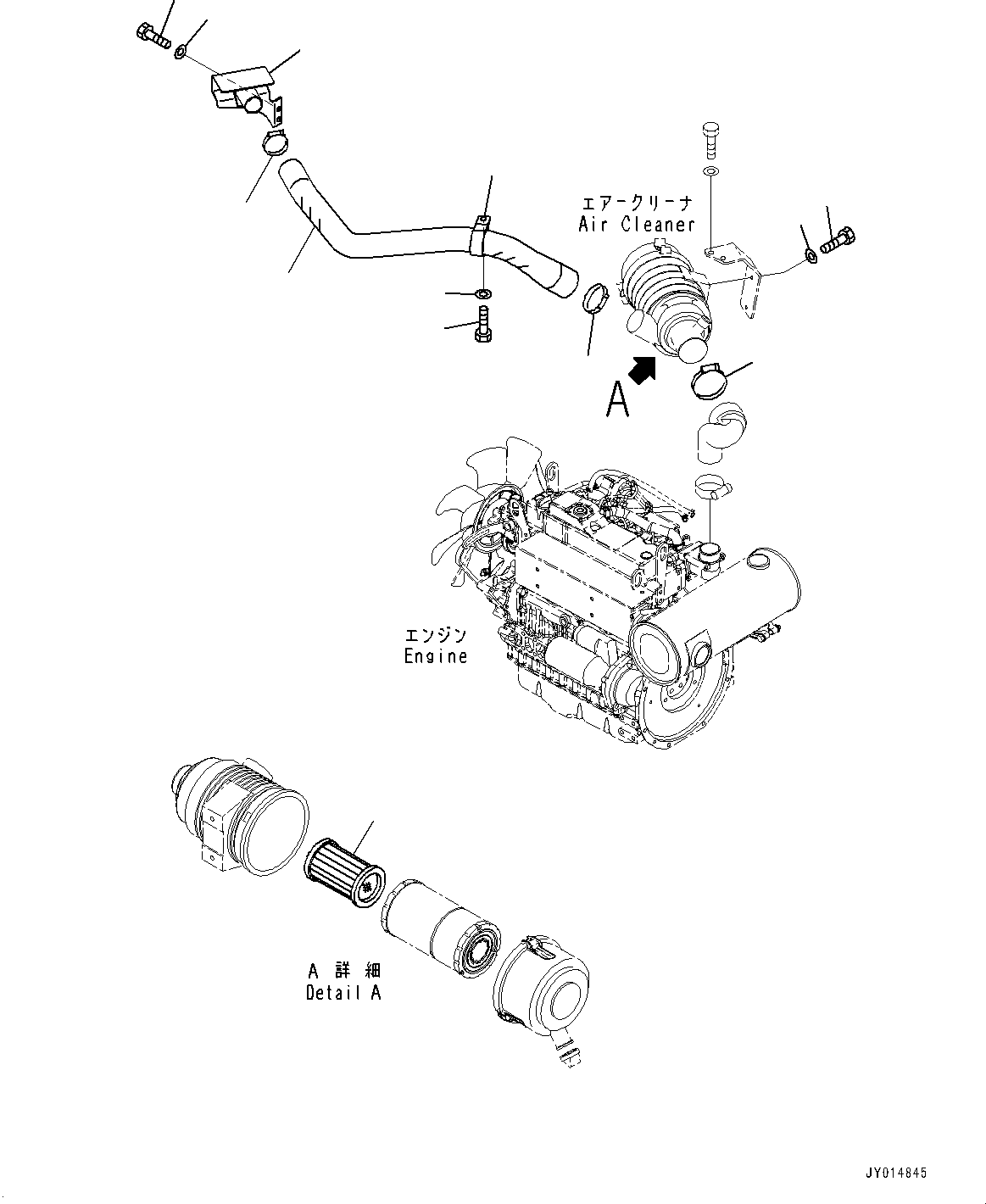 Excavators Komatsu / PC55MR-3 S/N 15001-UP (North America Spec.)(0000185c) / Air Cleaner, Air Cleaner Related Parts (2/2) (#16001-)(B009003 : B0300-009003)
