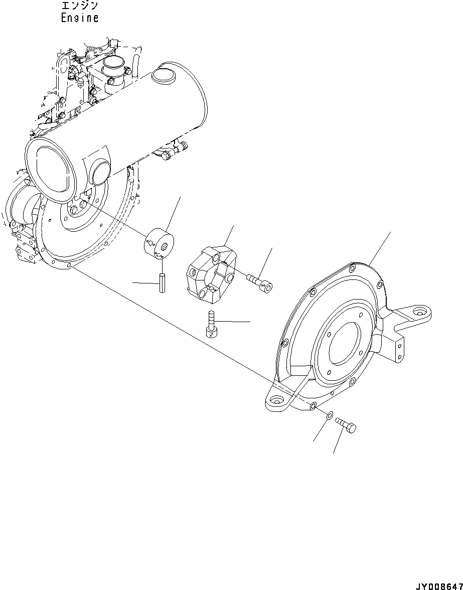 Excavators Komatsu / PC55MR-3 S/N 15001-UP (North America Spec.)(0000185c) / Engine Unit, Damper (#16501-16662)(B021004 : B9999-023004)