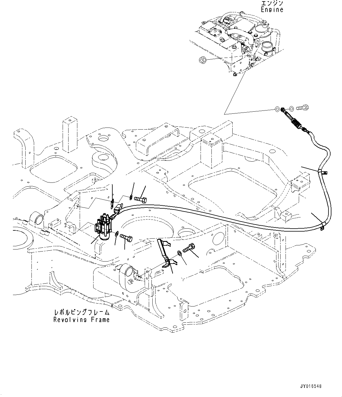 Excavators Komatsu / PC55MR-3 S/N 15001-UP (North America Spec.)(0000185c) / Electric Wiring Harness, Fuel Control Motor (#16501-)(E006004 : E0200-012004)