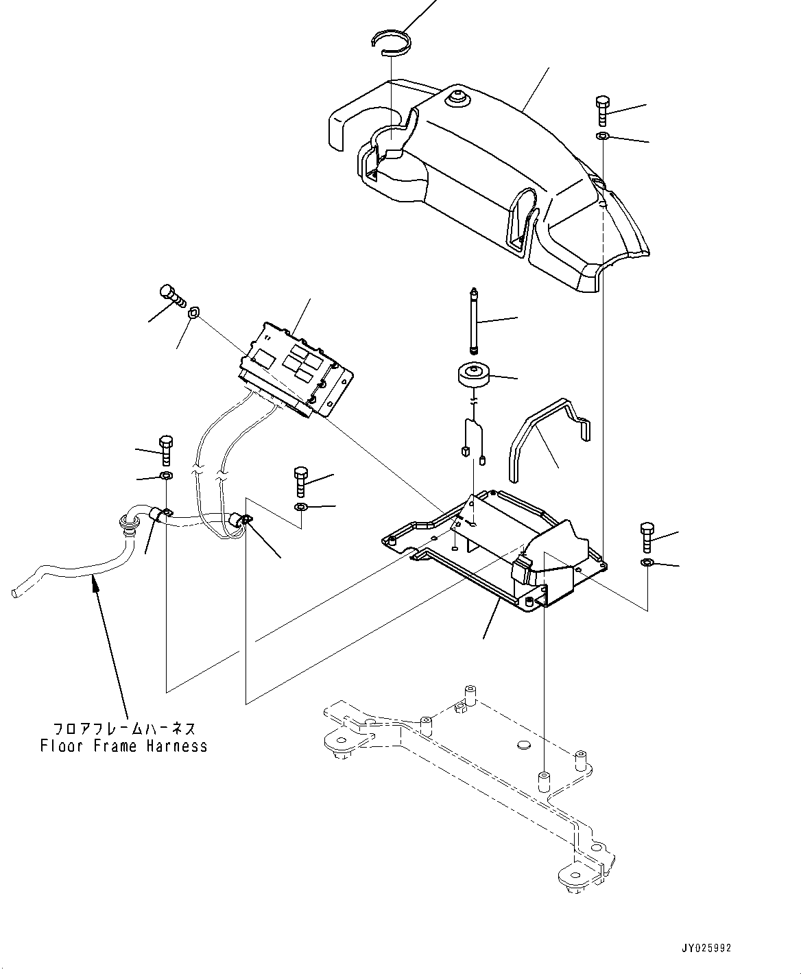 Excavators Komatsu / PC55MR-3 S/N 15001-UP (North America Spec.)(0000185c) / KOMTRAX Controller and Wiring Harness (#15001-)(E007001 : E0201-004001)