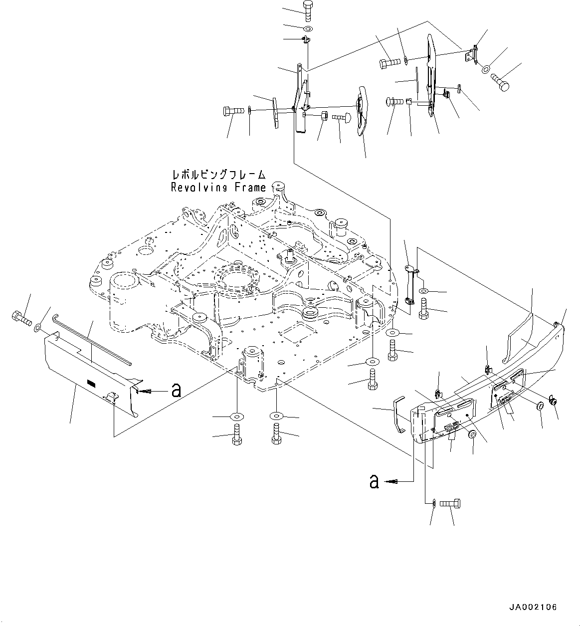 Excavators Komatsu / PC78US-8 S/N 15001-UP (EU Spec.)(0000191c) / Side Cover (#15240-)(M008001 : M1130-003001)