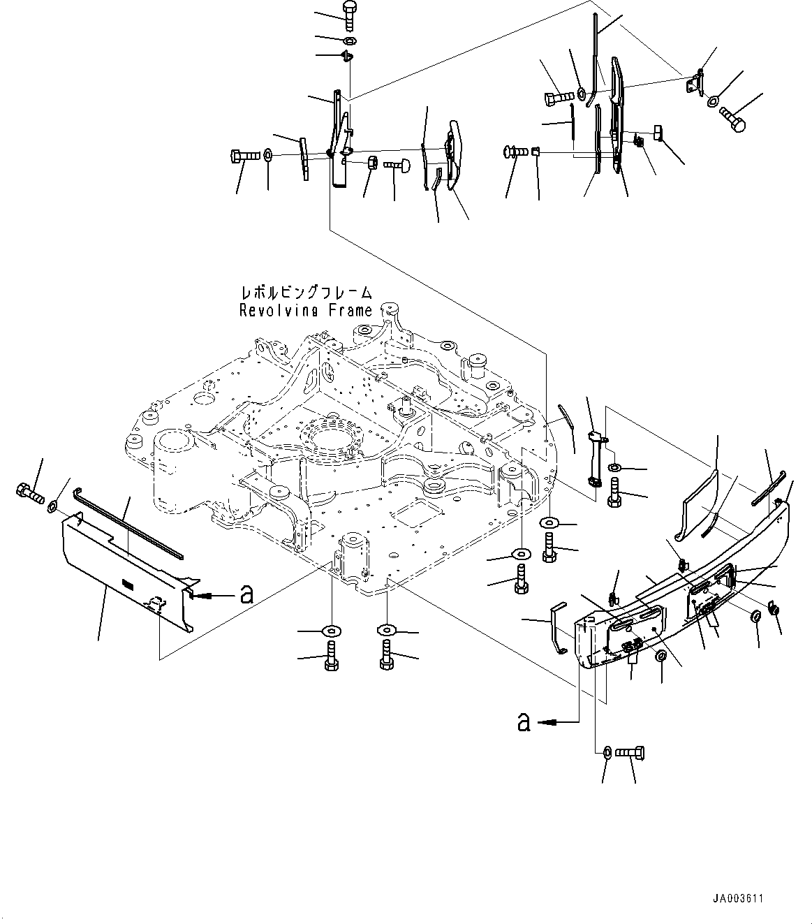 Excavators Komatsu / PC78US-8 S/N 15001-UP (EU Spec.)(0000191c) / Side Cover,  (#15444-)(M011002 : M1130-005001A)