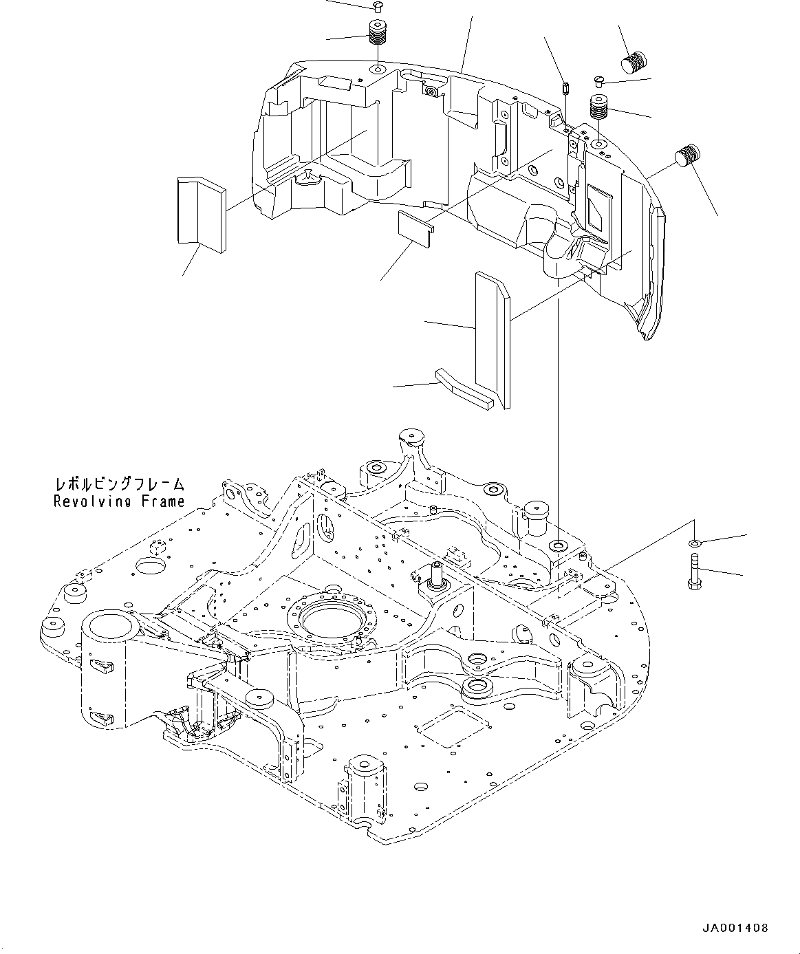 Excavators Komatsu / PC78US-8 S/N 15001-UP (EU Spec.)(0000191c) / Counterweight (#15001-)(M020001 : M1510-002001)