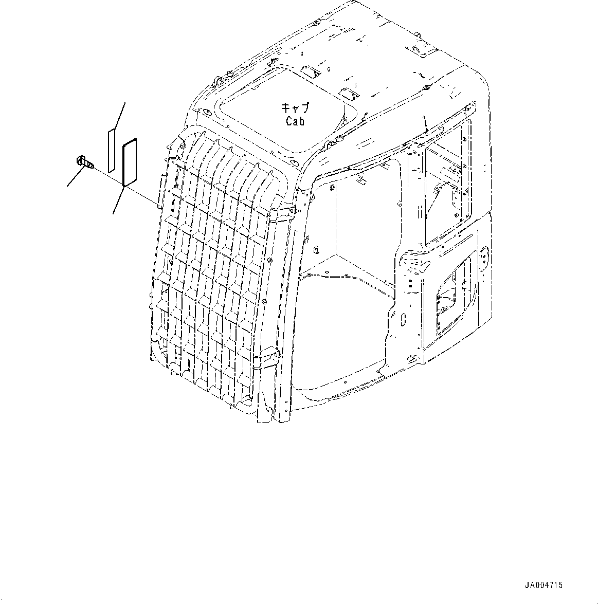 Excavators Komatsu / PC78US-8 S/N 15001-UP (EU Spec.)(0000191c) / FOPS Plate (#15001-)(U011001 : U0520-002001)