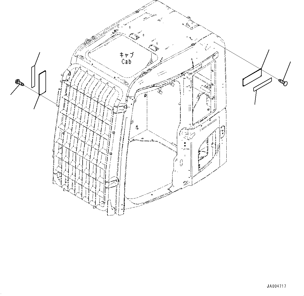 Excavators Komatsu / PC78US-8 S/N 15001-UP (EU Spec.)(0000191c) / FOPS Plate (#15747-)(U015001 : U0520-016001)