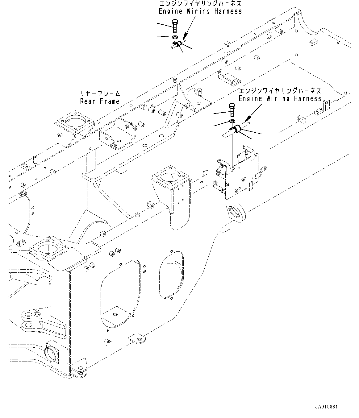 Wheel Loaders Komatsu / WA200-6 S/N 70001-UP(0000199c) / Rear Electric Wiring Harness, HST Wiring Harness (#70001-)(E009005 : E0202-002005)